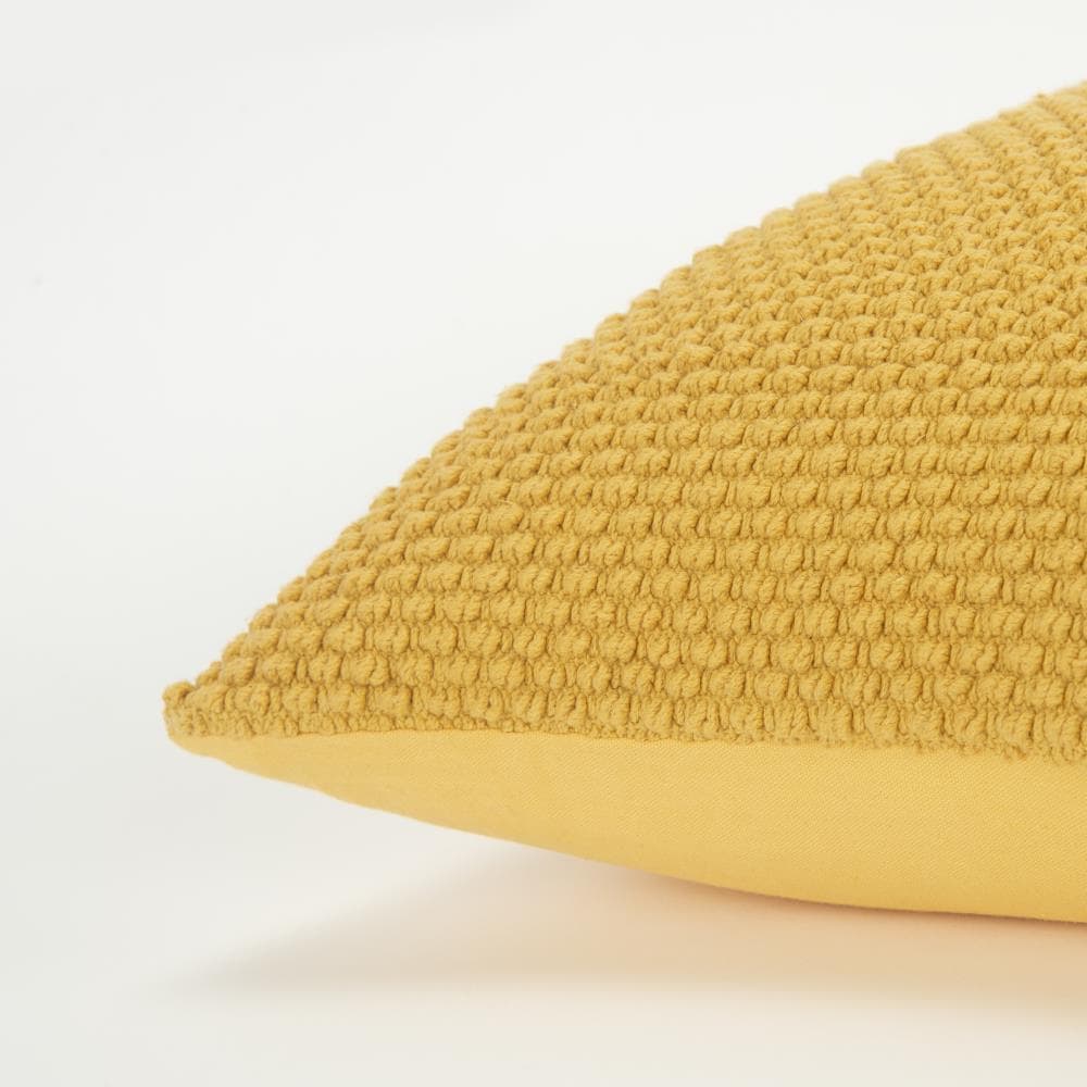 Yellow Handloom Cotton Kids Square Pillow