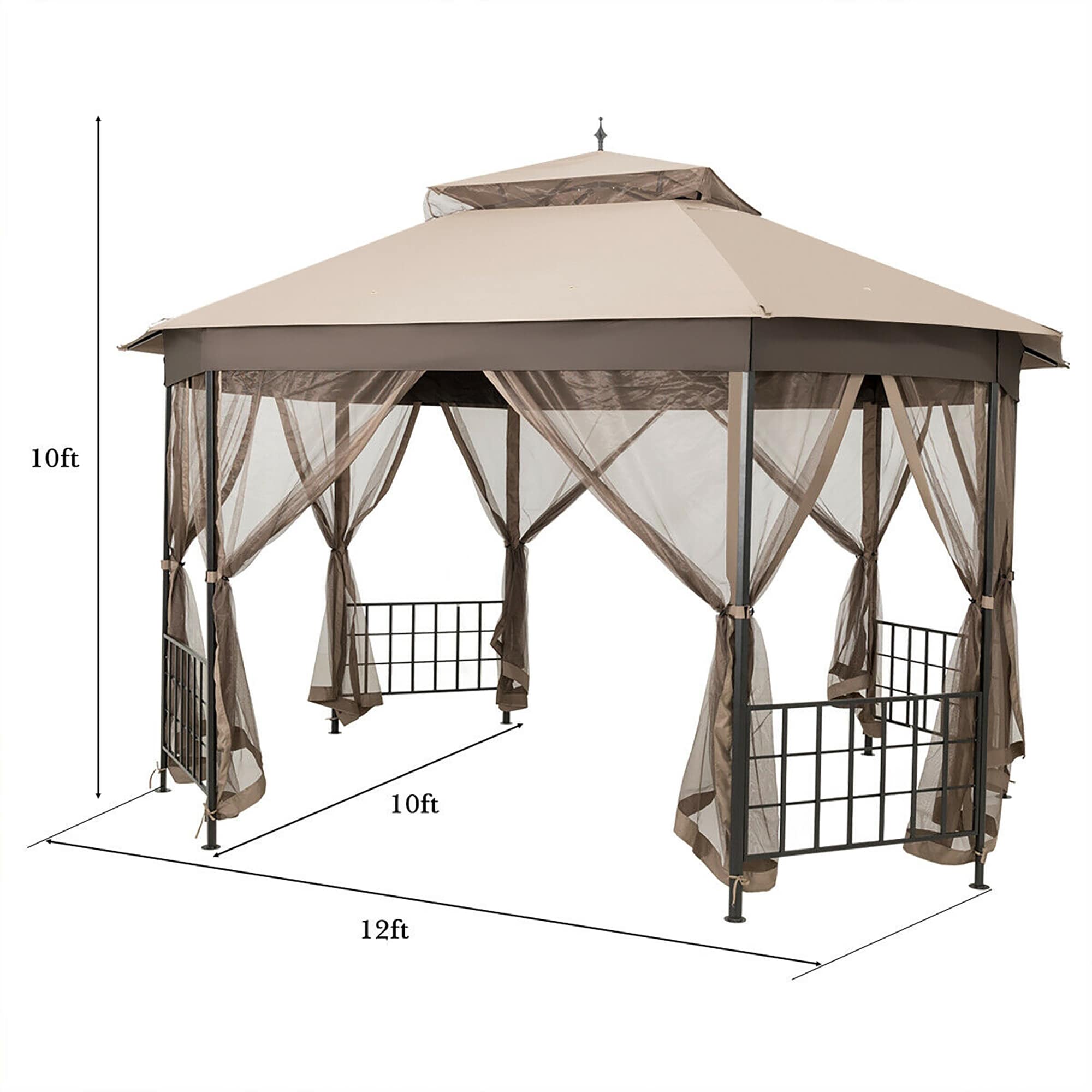 Forclover HYFW-G83CF Wood-Resin-Gazebos - View #3