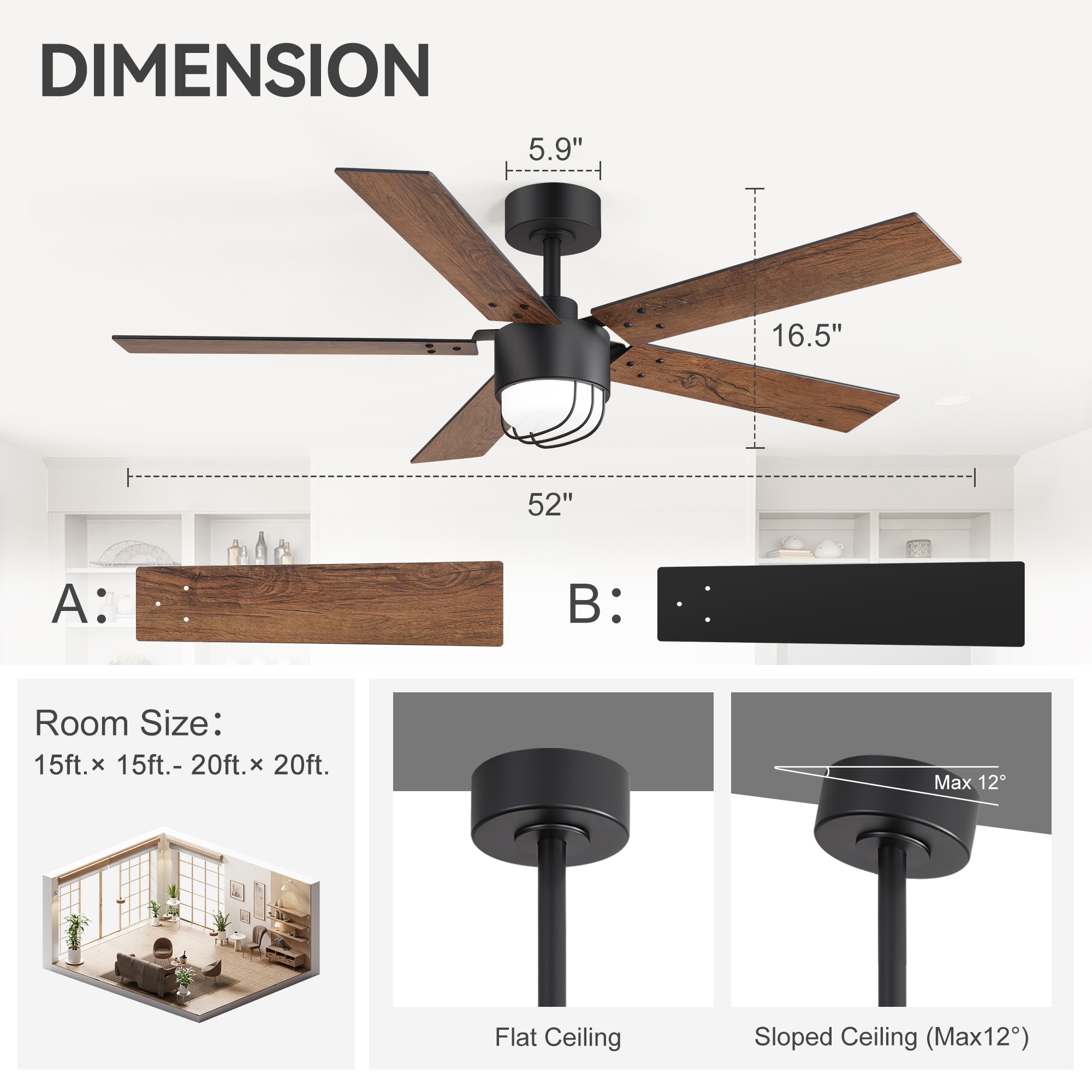 Breezary 23N04-BLK-A1 Ceiling-Fans - View #11
