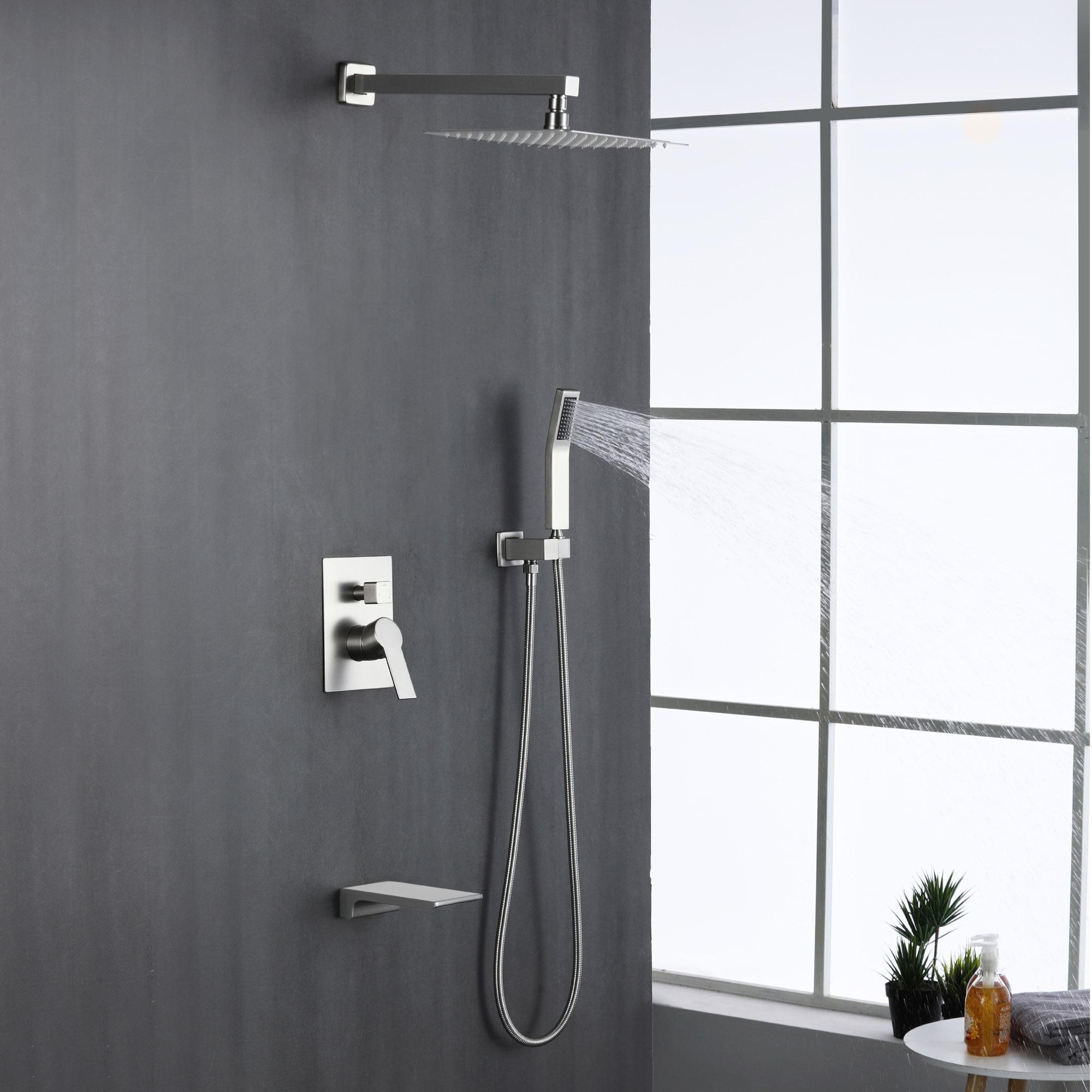 WELLFOR SPA-88016BN-10 Showerhead-Bar-Panels - View #9