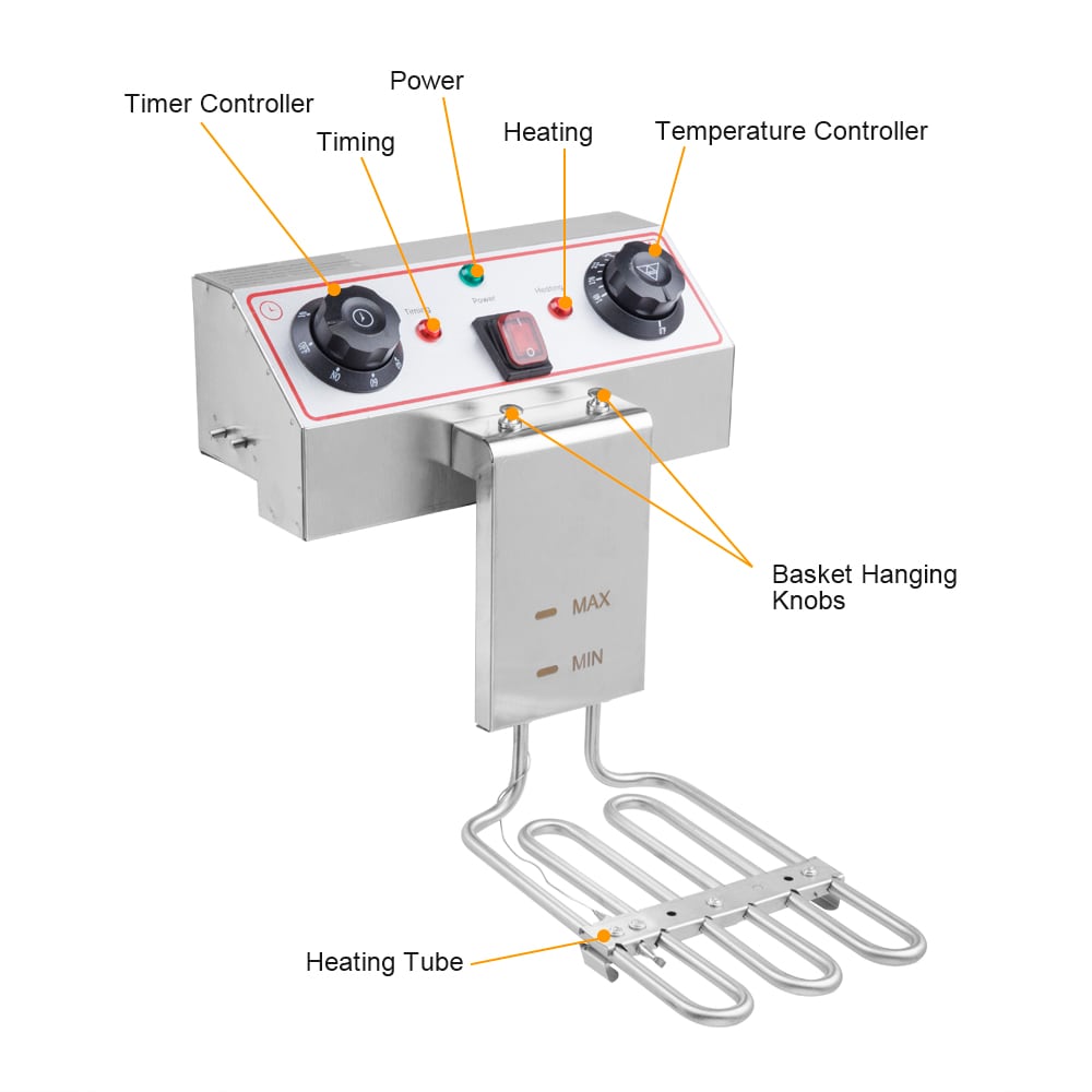 Zokop 1800W Electric Air Fryer Temperature Control Timer Capacity