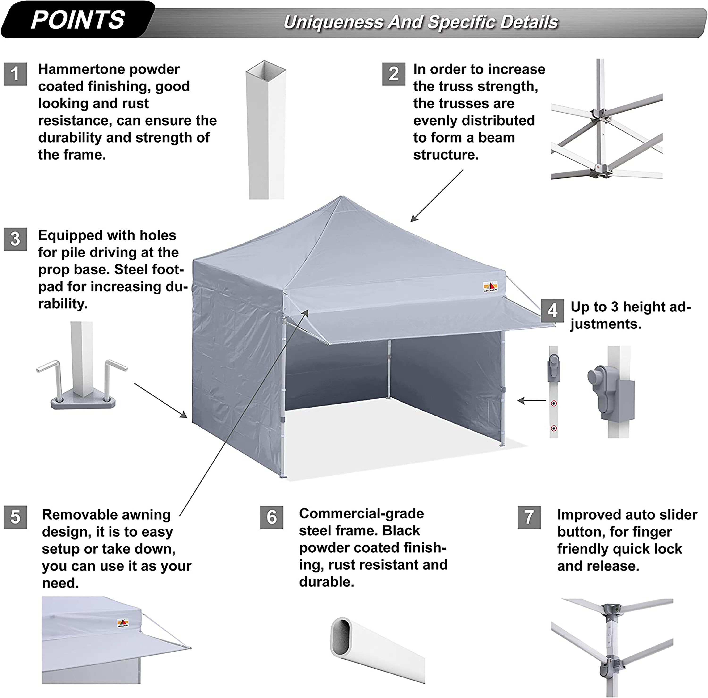 ABCCANOPY ZYBPKG-GY Canopies-Sl - View #4