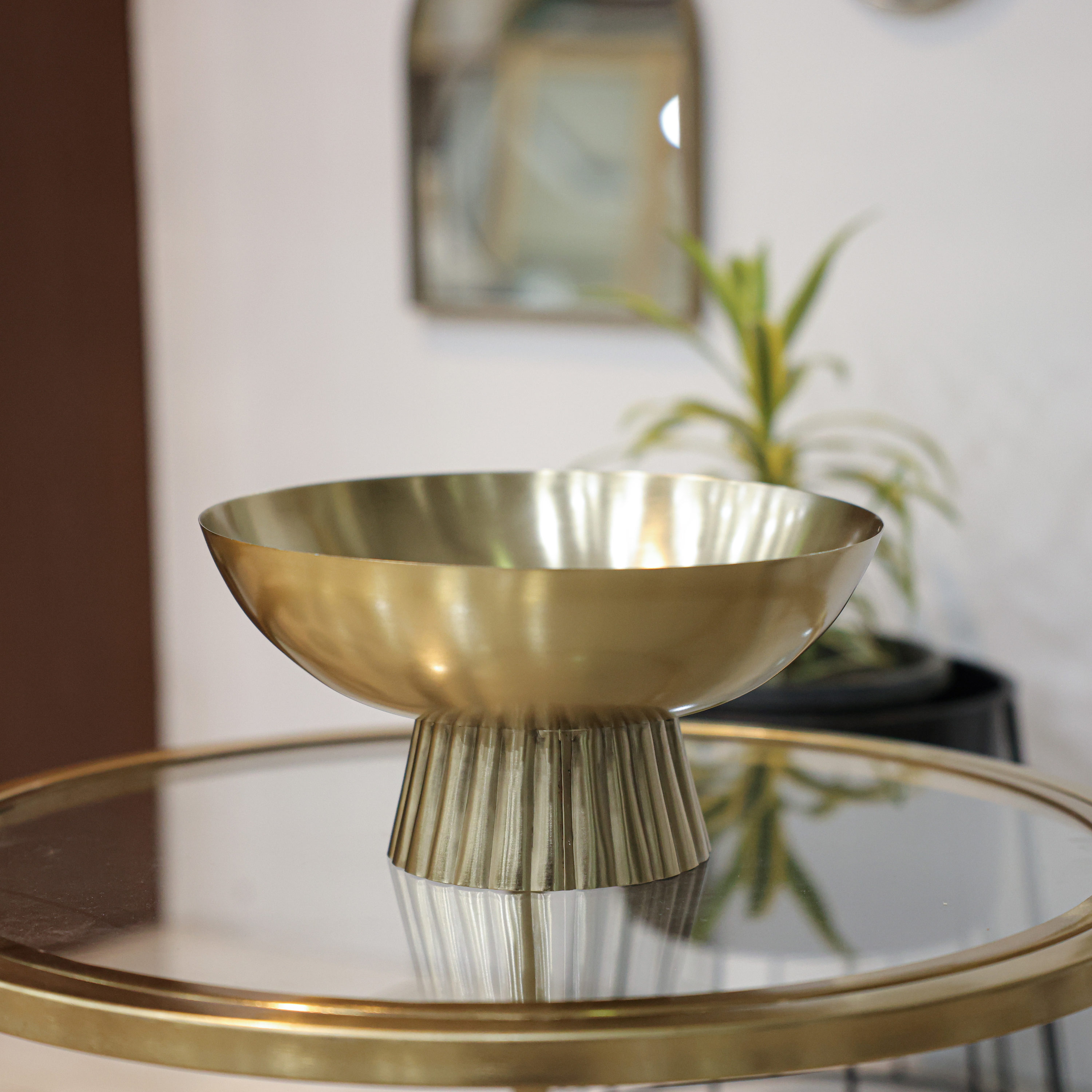 Origin 21 Gold Iron Modern Decorative Bowl in the Decorative