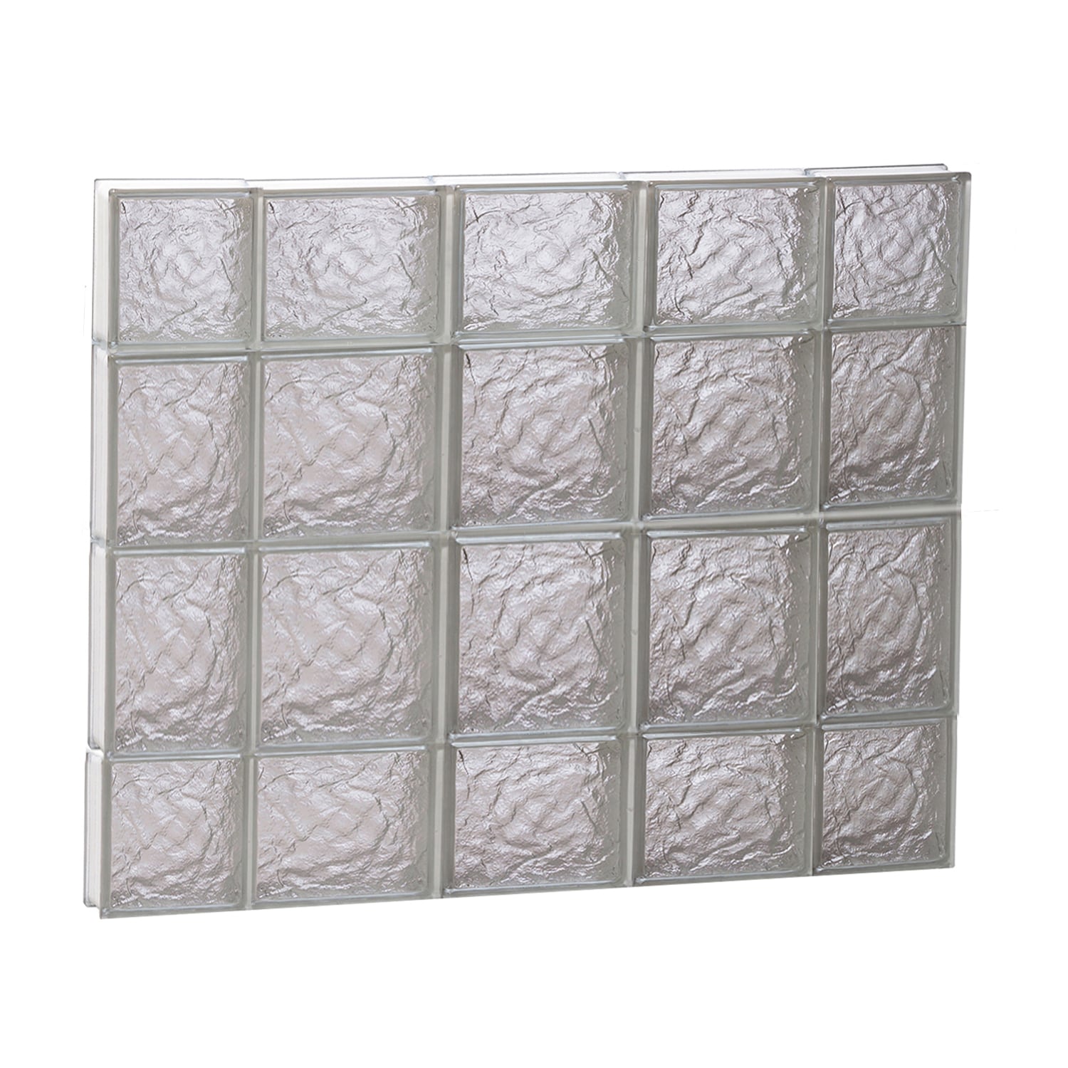REDI2SET S3628IS Ice Glass 34-3/4-in x 27-in Frameless Replacement Glass Block Window