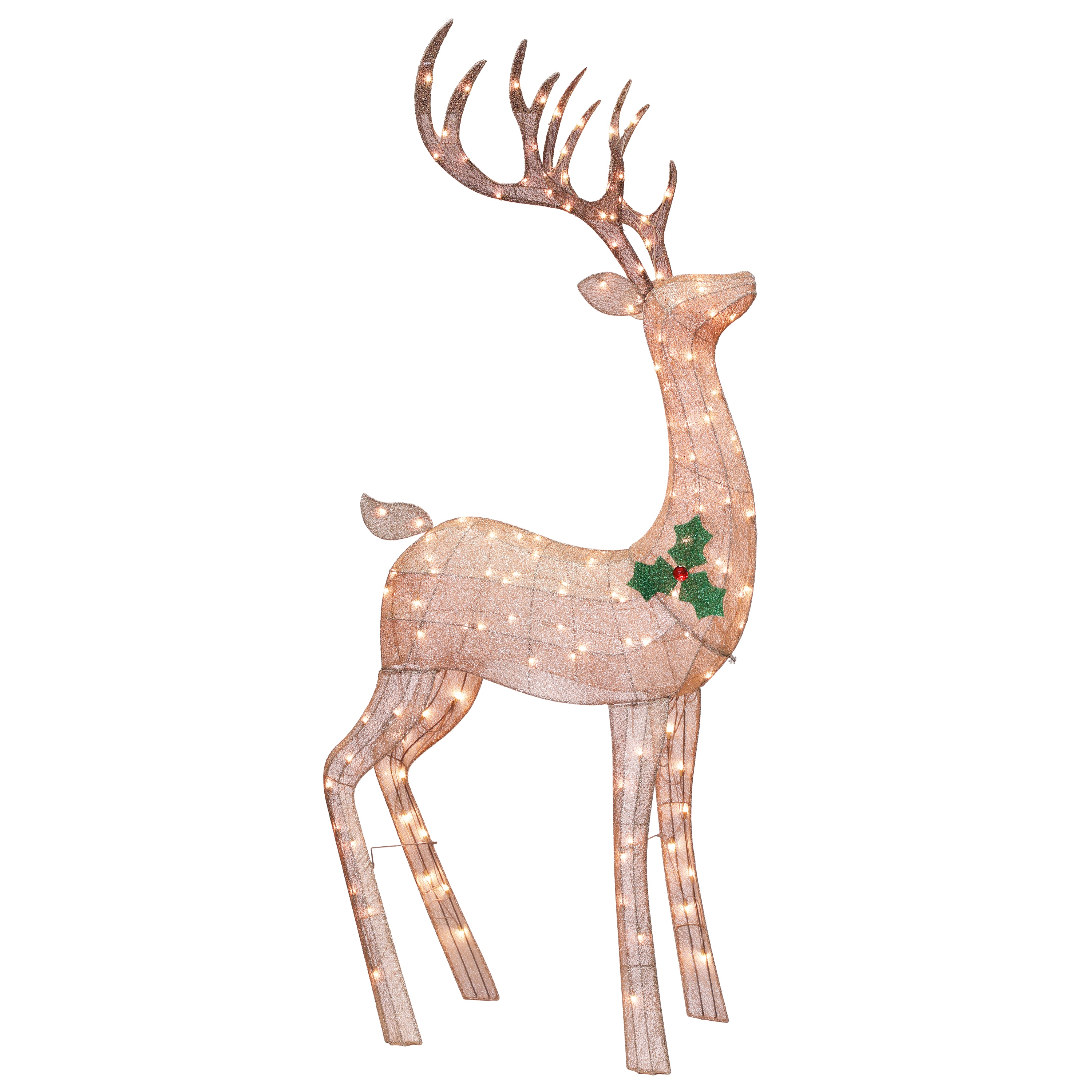 Holiday Living LW24-YD43R1 96-Inches Freestanding Deer Free standing decoration with Clear Incandescent Lights