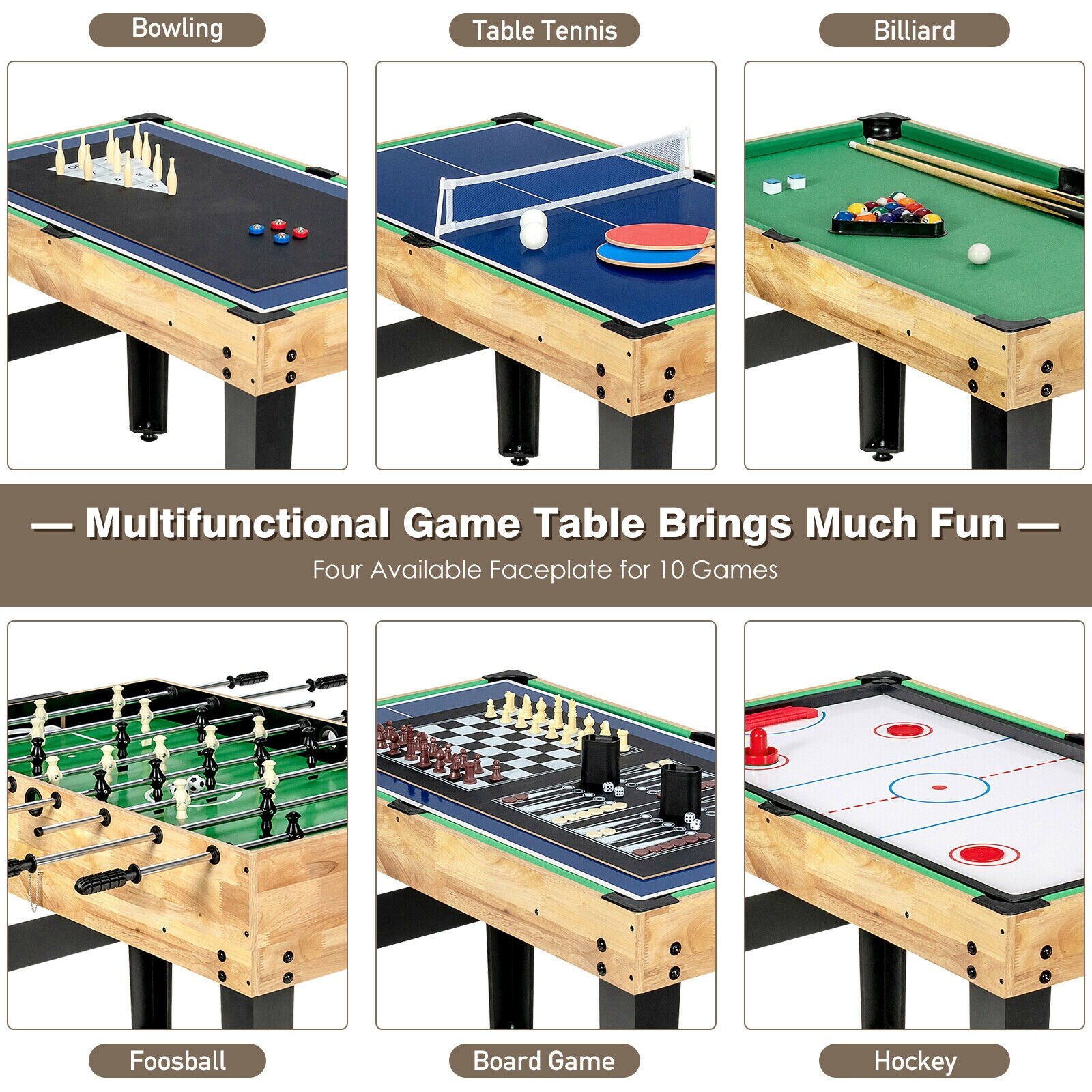 Slickblue D-CO-10001YU Multi-Game-Tables - View #4