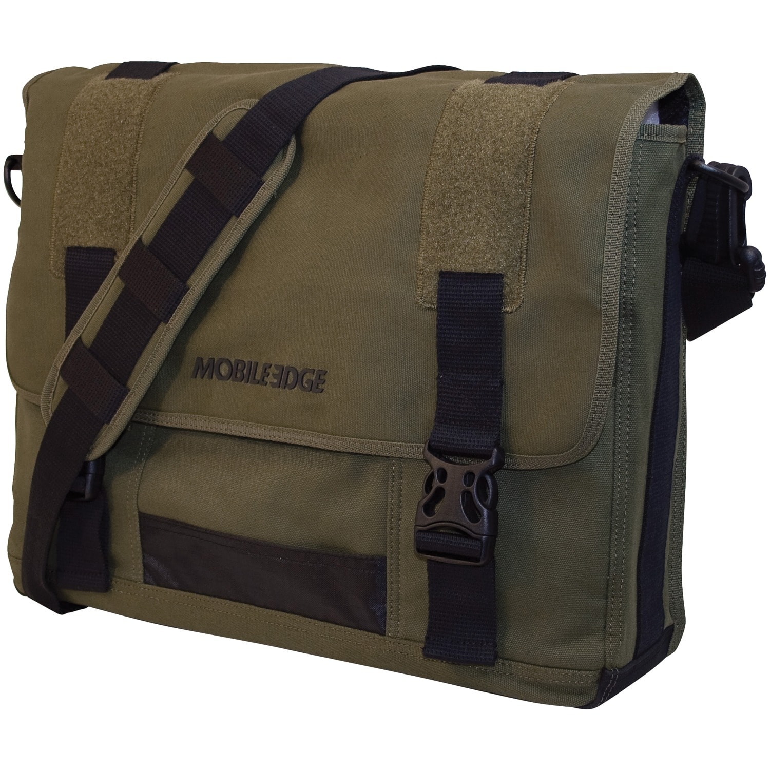 Mobile Edge 17.3-in ECO Messenger Bag (Green) - Canvas Exterior - Fits ...
