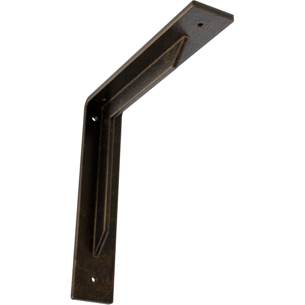 Ekena Millwork BKTM02X10X10STABS Stockport 10-in x 2-in x 10-in Antique brass Steel Mounting bracket