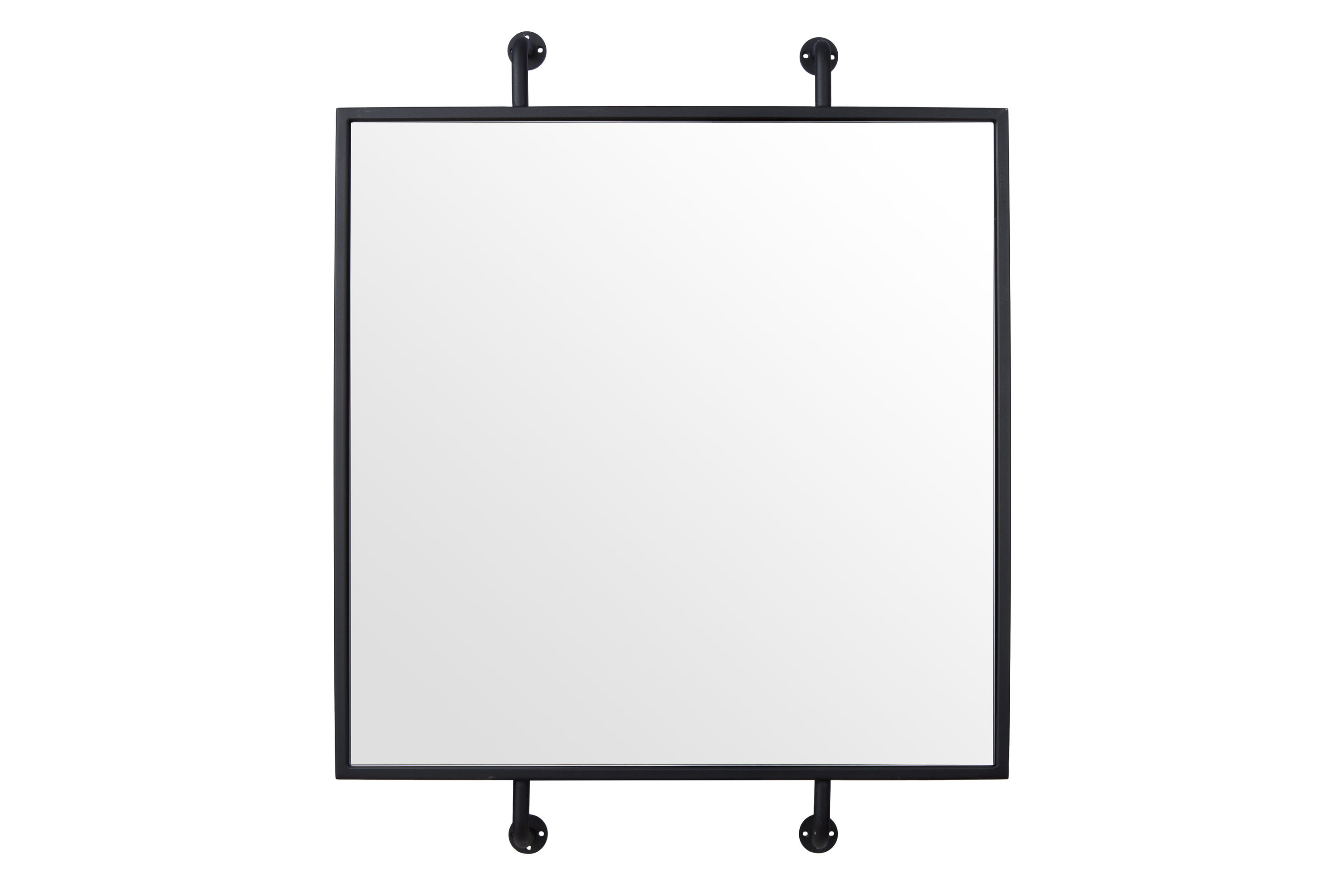 Varaluz 4DMI0103 Tycho 33-Inches W x 26.0-Inches H Square Black Framed Wall Mirror