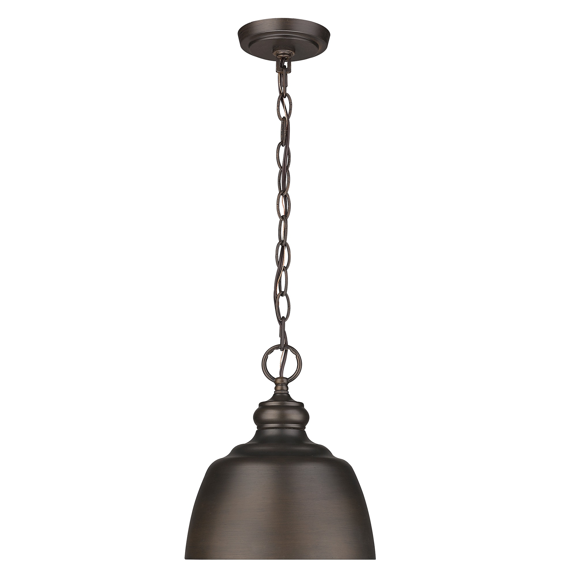 Holmes Rubbed Bronze Mini Pendant Light with Dome Shade
