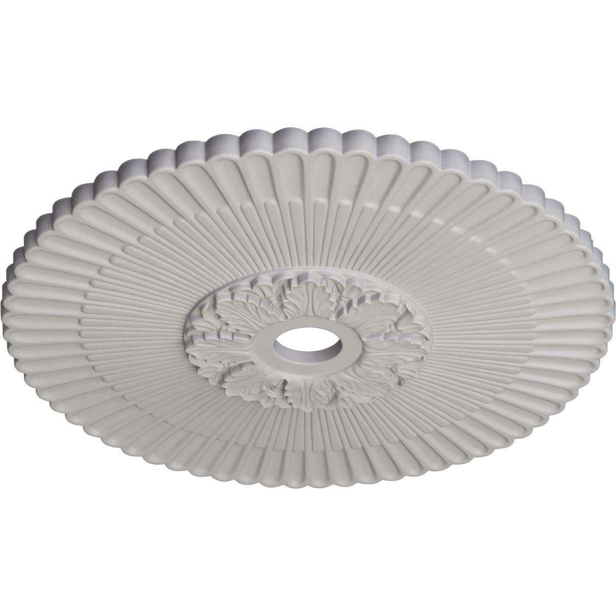 Ultra Pure White Hand-Painted Polyurethane Ceiling Medallion