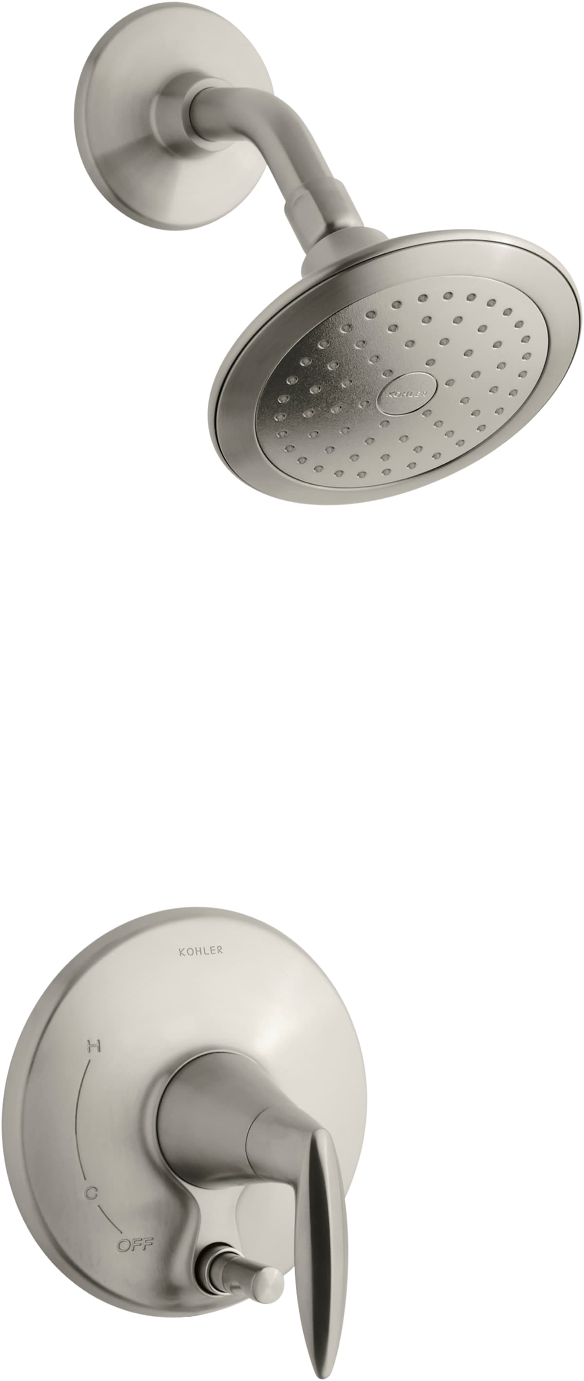 KOHLER Alteo Vibrant Brushed Nickel 1-handle Single Function Round ...