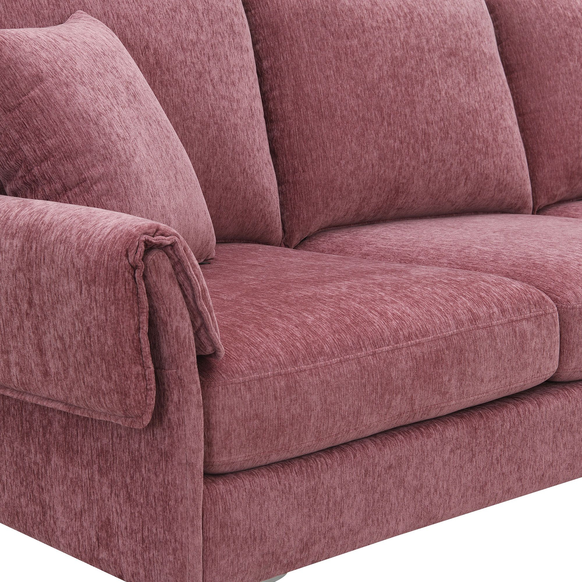 Nestfair 54.5-in Modern Pink Polyester/Blend Reclining Sectional in the ...