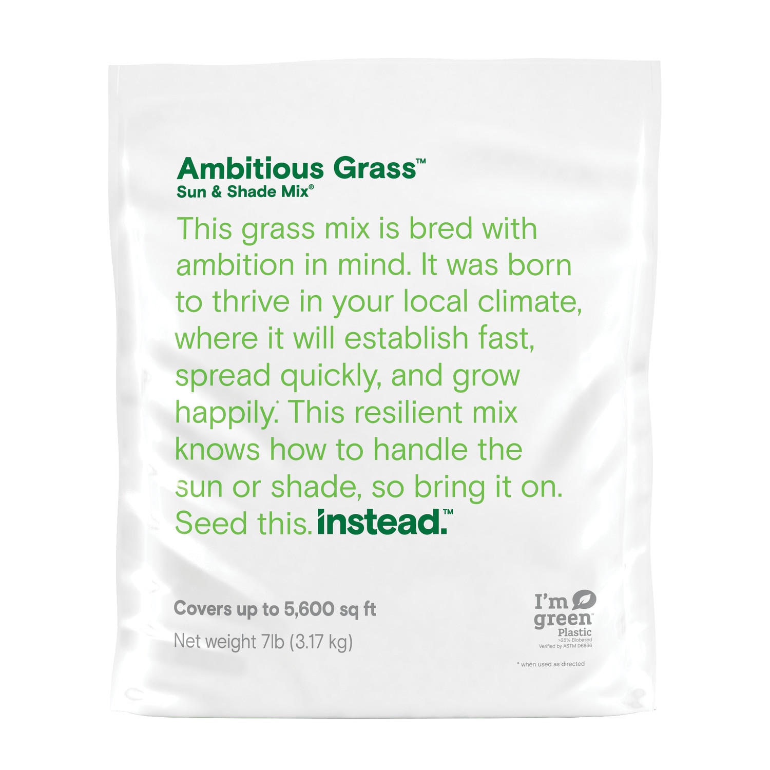 instead 17999 Sun & Shade 7-lb Natural Tall Fescue Grass Seed