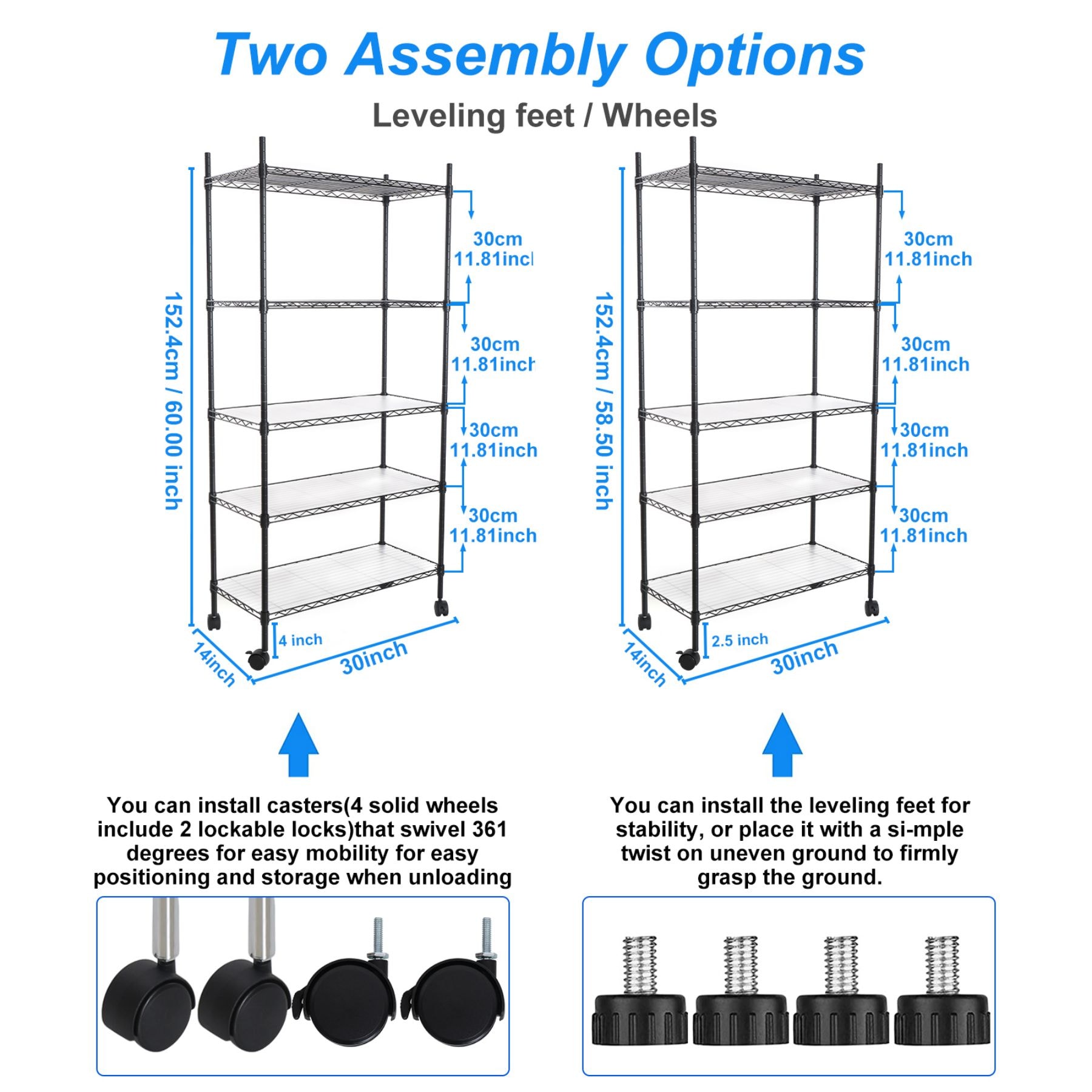 Siavonce XYD-ZX-HE01-BU Free-Standing-Shelving - View #5
