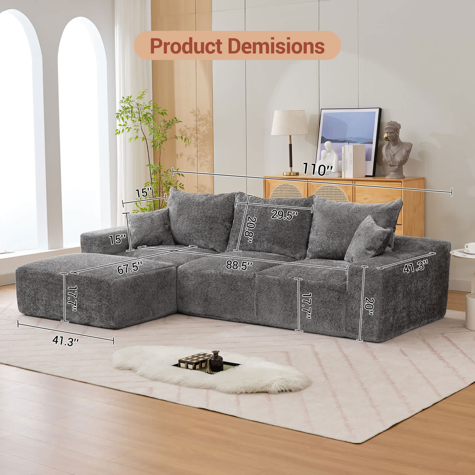 Qeetex SUN-PHO-34Q5NMRU Sofas-Loveseats - View #3