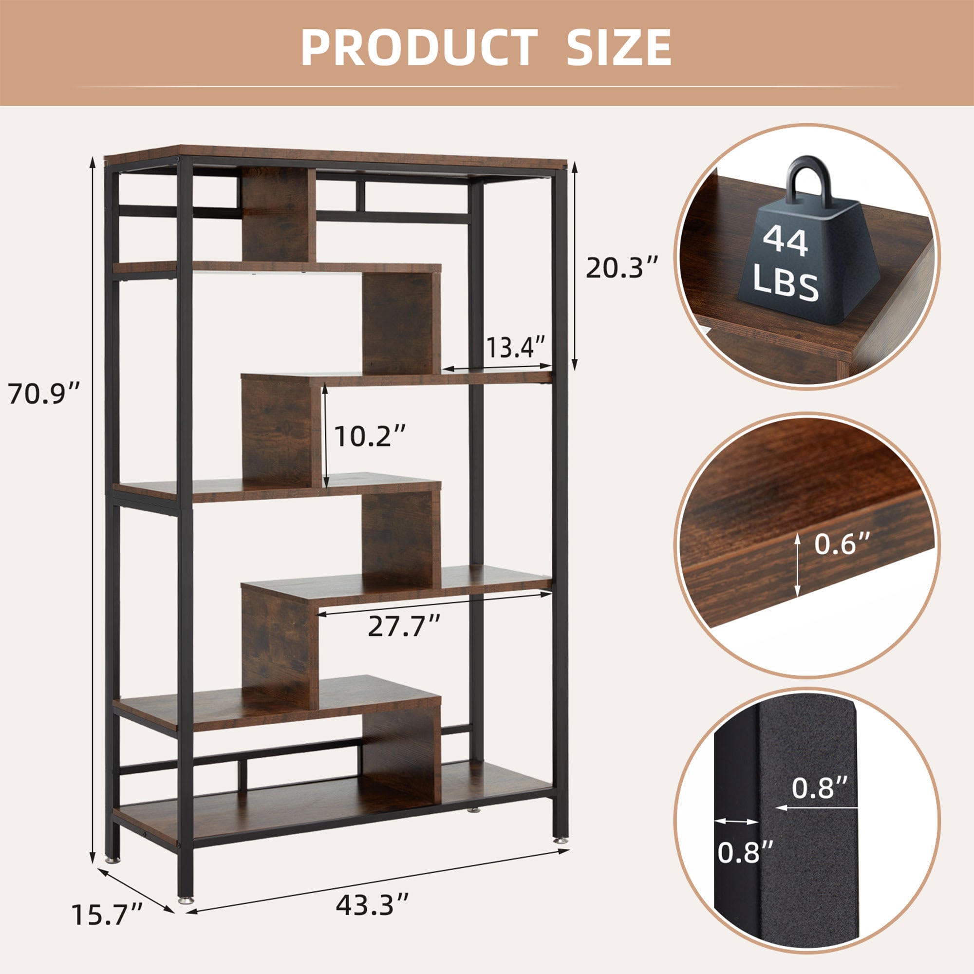 JOMEED 325104 bookcases - View #2