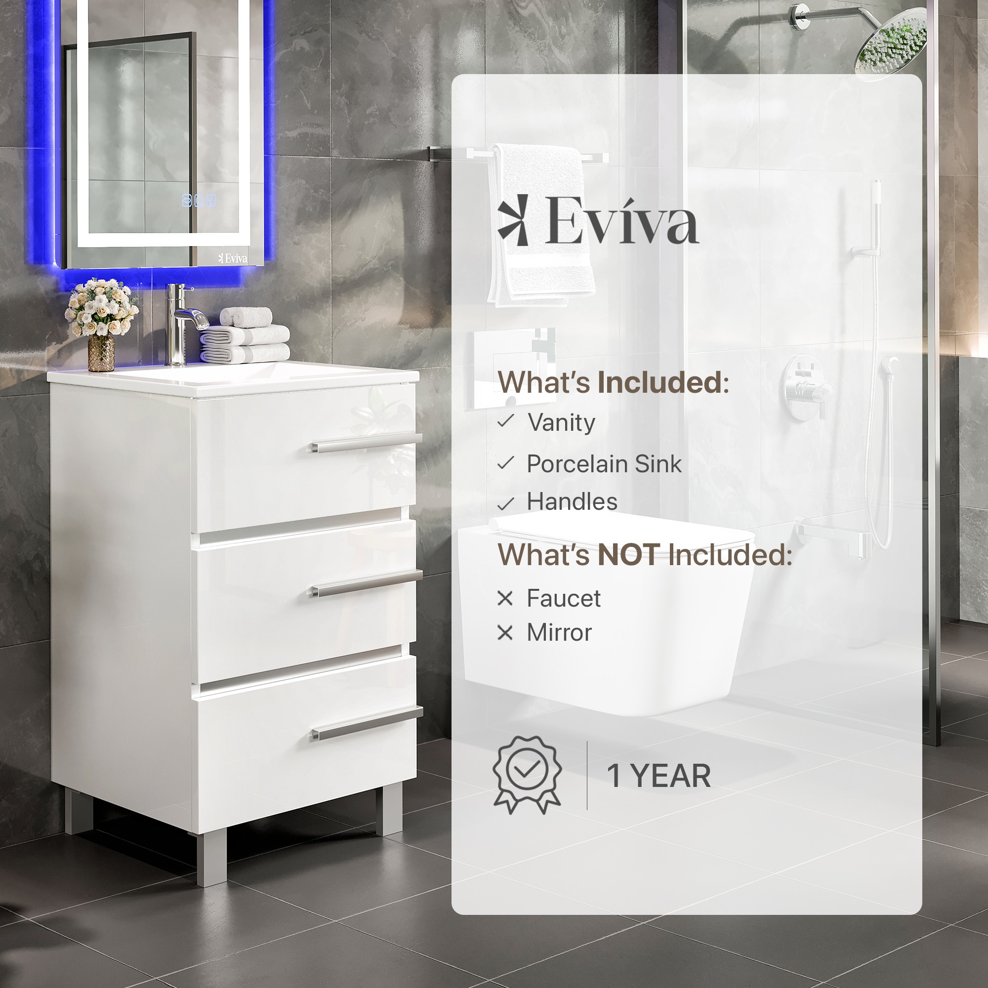 Eviva EVVN580-24WH Bath-Vanity-Combo - View #6