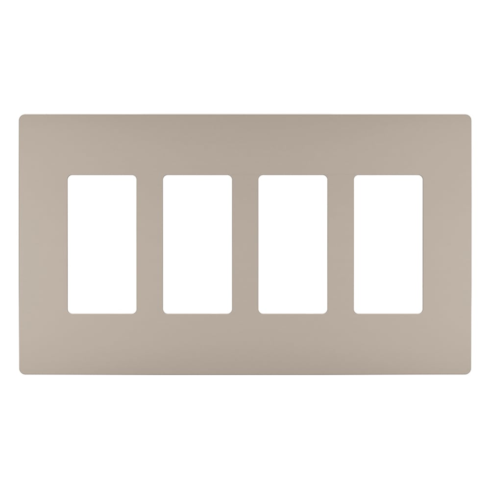 Legrand RWP264NI radiant 4 -Gang Midsize Size Nickel Polycarbonate Indoor Screwless Decorator Wall Plate