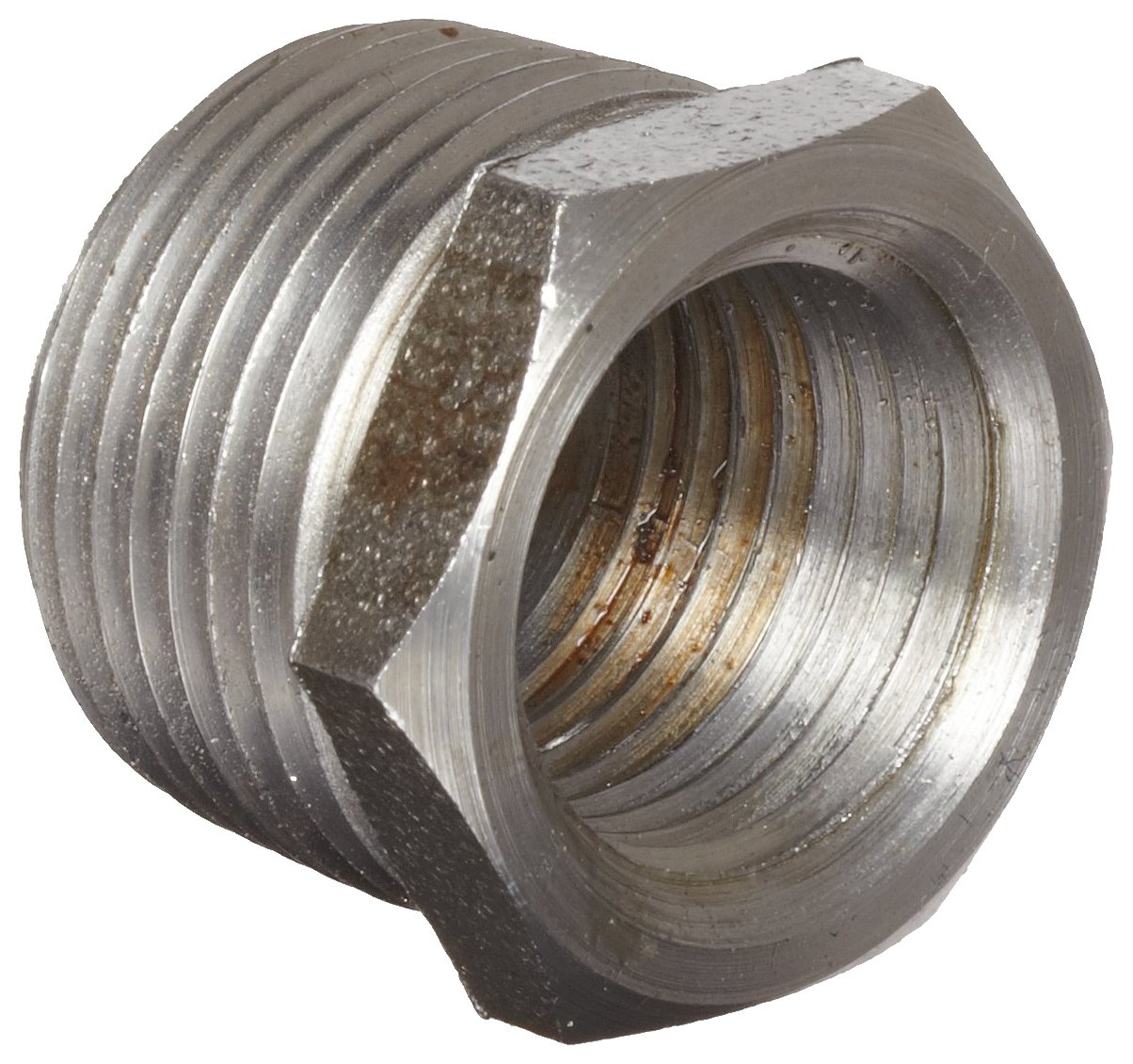 Anvil International Anvil 8700129250 Malleable Iron Hex Bushing 1 In NPT Male x 3/8 In NPT Female Black Finish