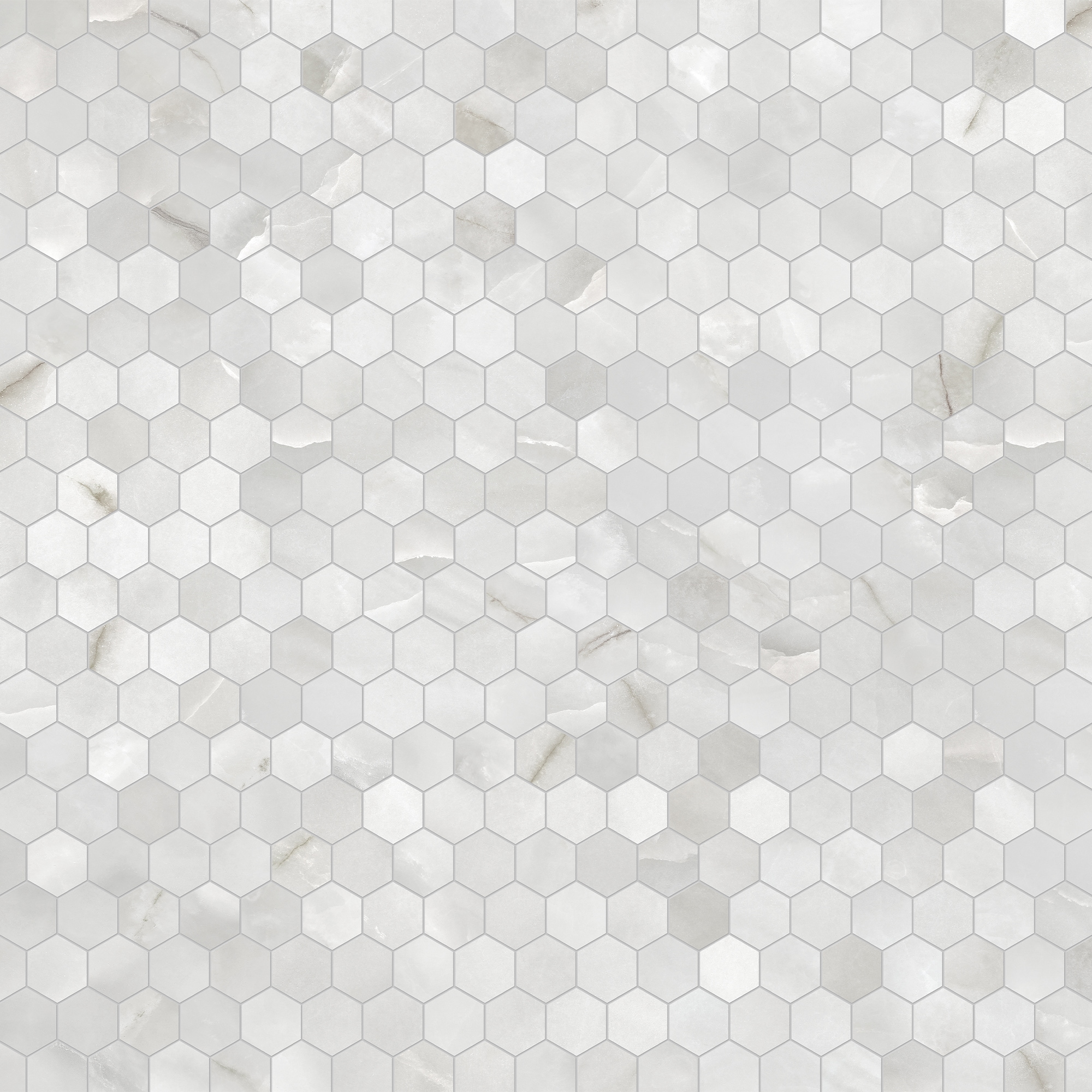 Anatolia 4501-0354-0 Onyx Nuvolato 12-in x 12-in Honed Porcelain Multi-shaped Mosaic Floor and Wall Tile ( 1.0-sq ft Piece )