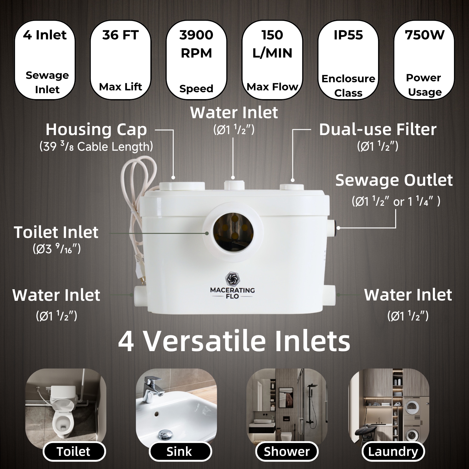 Maceratingflo LSMF750T01 toilets - View #3