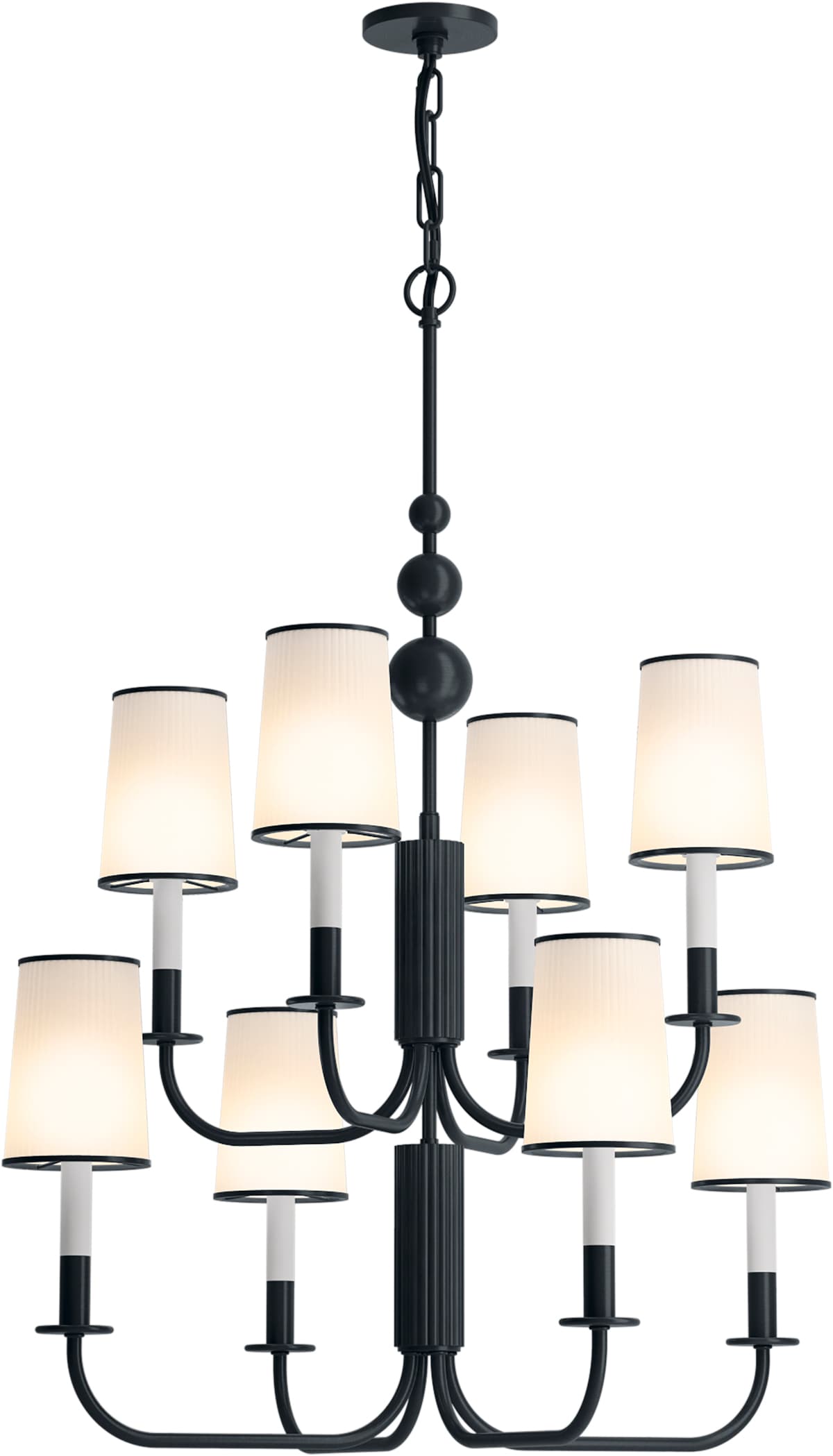 KOHLER 27442-CH08-GNL Tresdoux 8 -Light Black Traditional For Use in Dining Rooms, Foyers, Chandelier