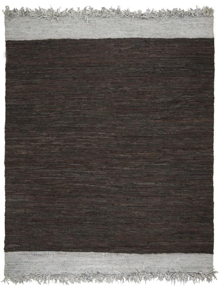 Safavieh VTL310B-8 Vintage Leather Teton 8 x 10 (ft) Leather Light Gray/Dark Brown Rectangular Indoor Coastal Area rug