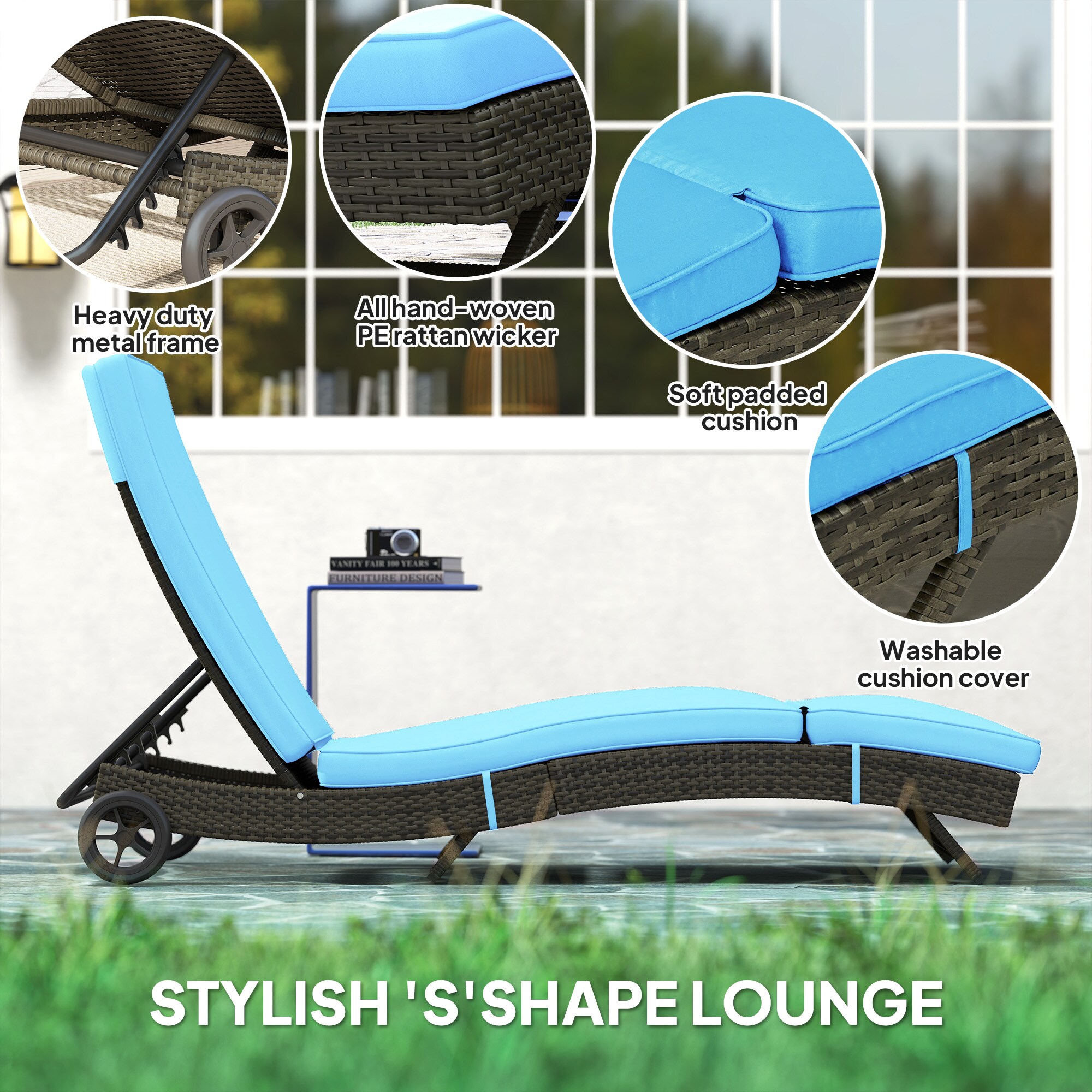 Outsunny 862-030V02LB Patio-Chairs - View #6