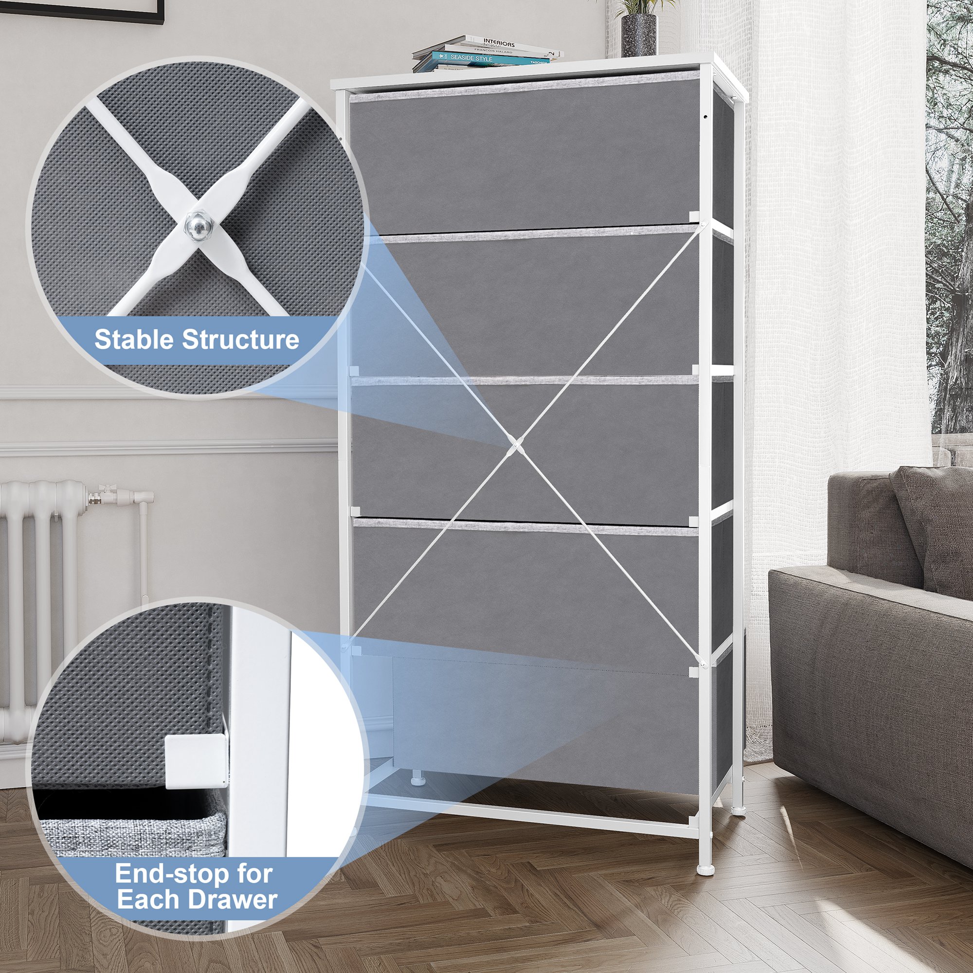 CloudFly CL-HD017LGY dressers - View #3