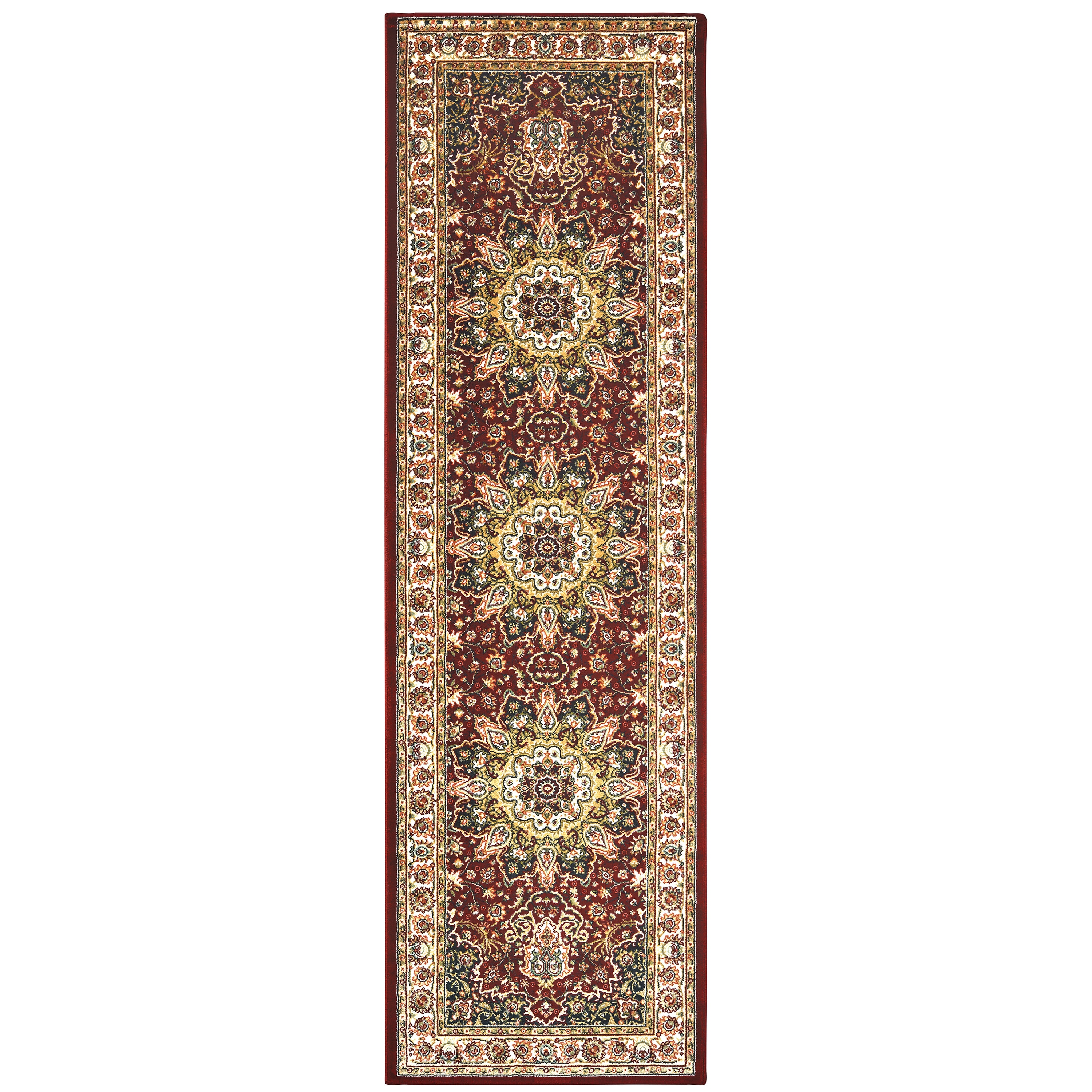 Archer Lane 119KSHN13L Westferry 2 x 8 (ft) Polypropylene Red Rectangular Indoor Medallion Oriental Runner rug