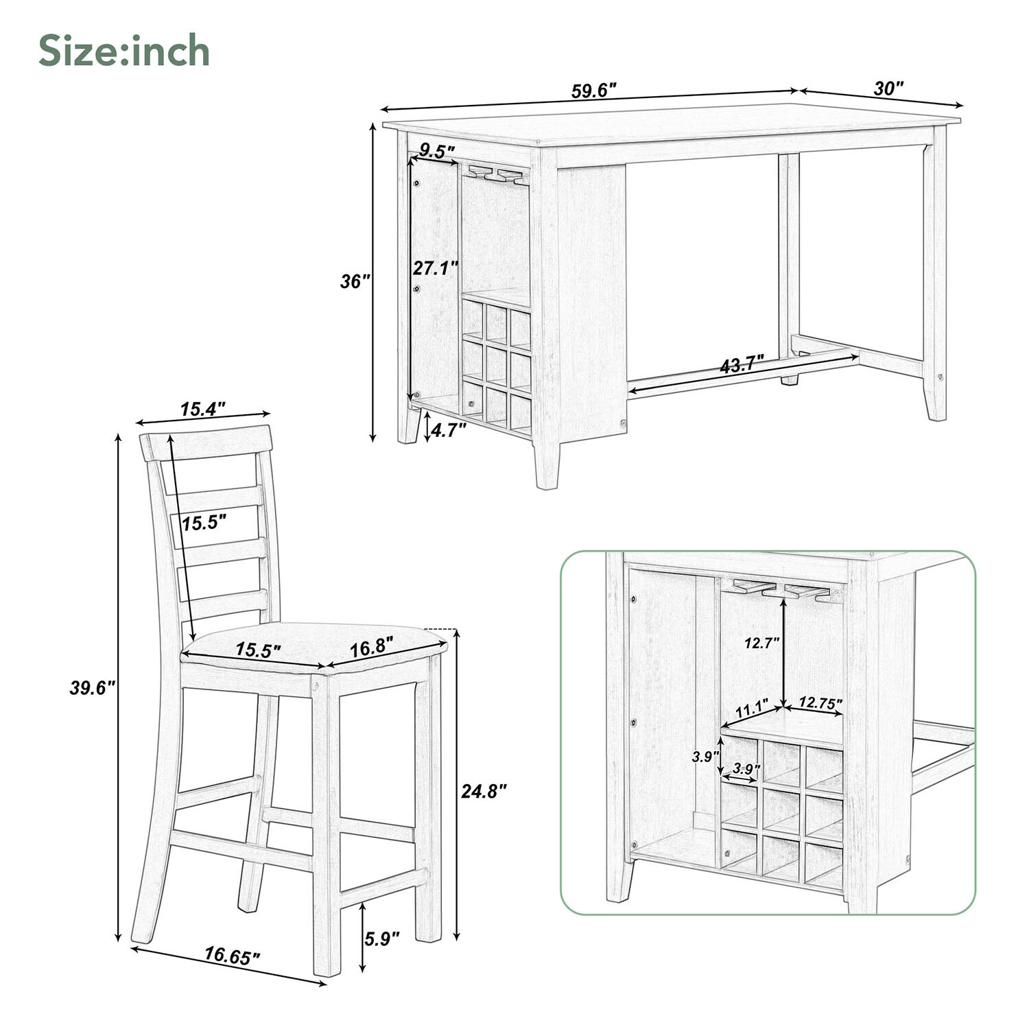SINOFURN SYA010056GY Dining-Sets - View #19