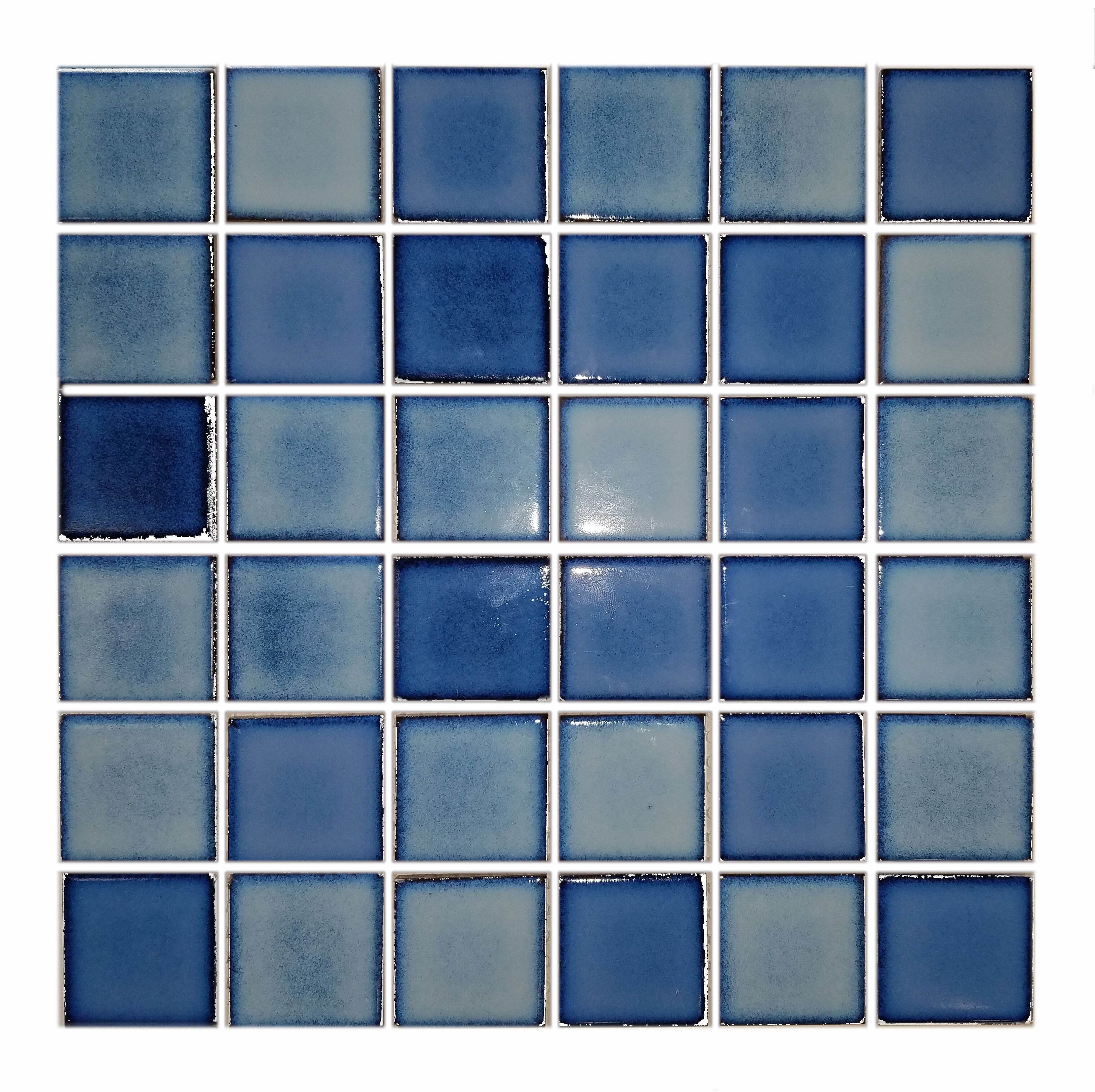 Abolos LWSMNT0202-PB-SAMP Sample - Monet Swimming Pool Powder Blue/Glazed 12-in x 12-in Glazed Porcelain Patterned Floor and Wall Tile