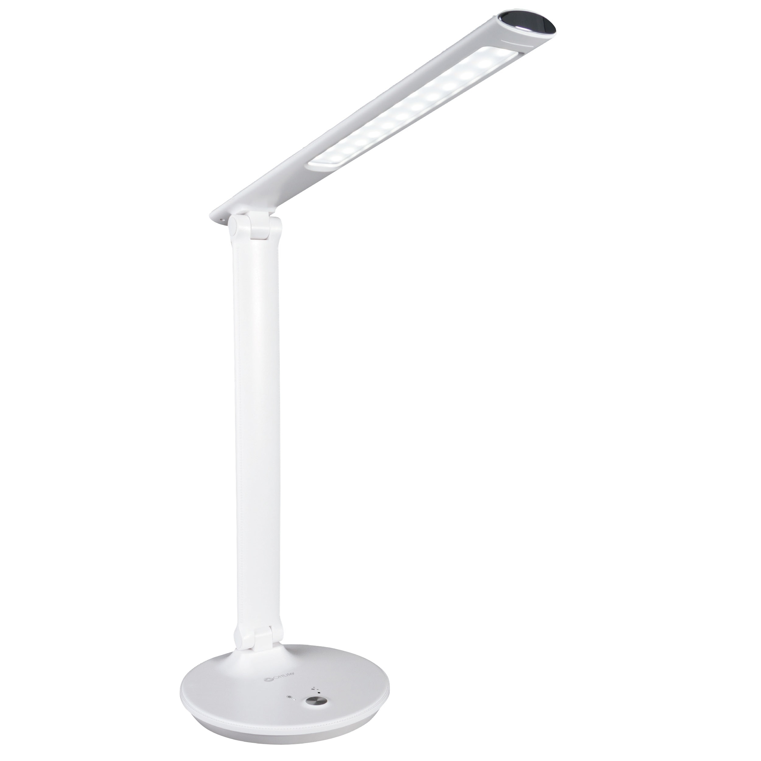 OttLite Shine LED Desk Lamp 8.1-in Black Touch Desk Lamp with