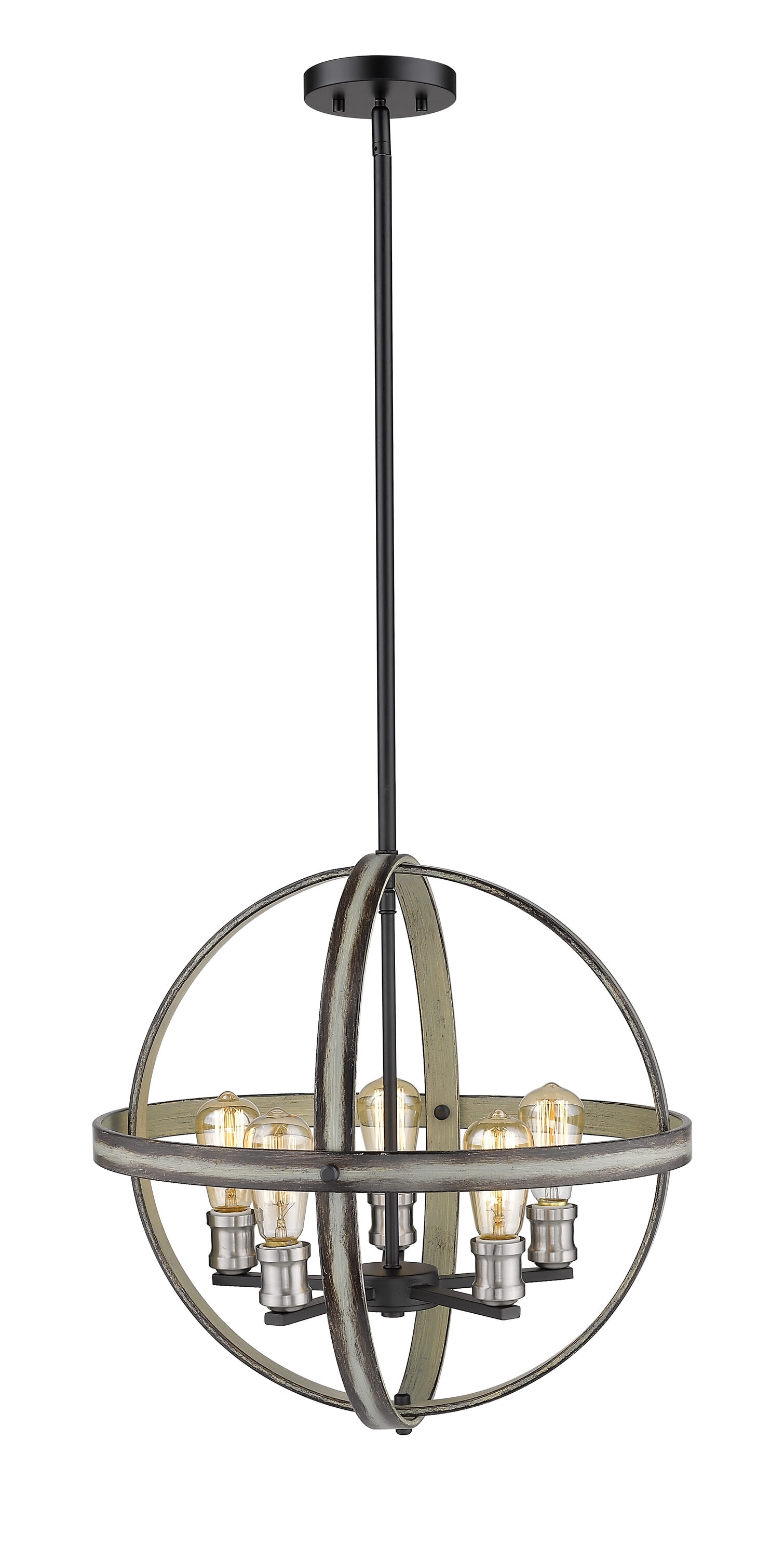 Z Lite Kirkland 5 Light Ashen Barnboard Moderncontemporary Globe Hanging Pendant Light At 5688