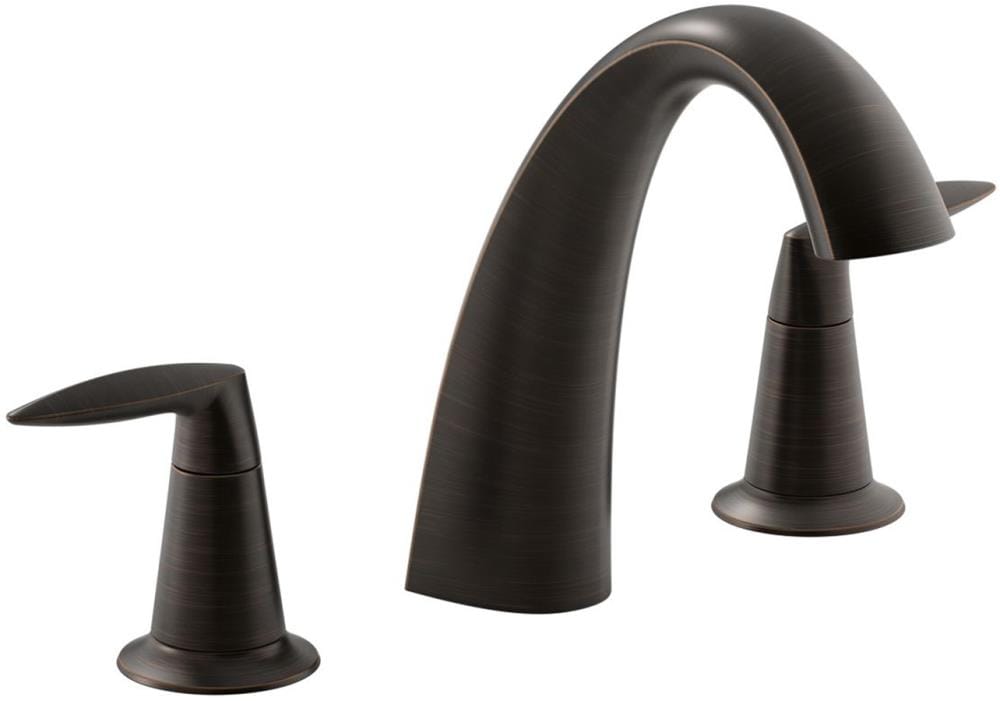 KOHLER T45115-4-2BZ Alteo Oil-Rubbed Bronze 2-handle Deck-mount Roman Low-arc Bathtub Faucet ( Valve Included )