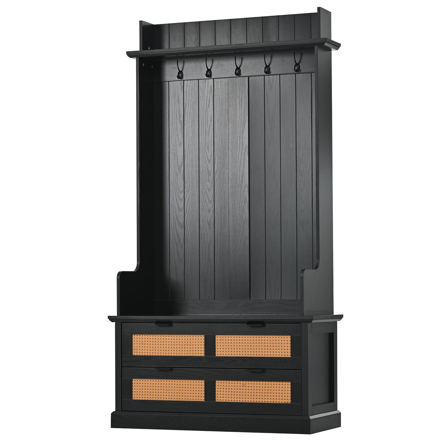 Mondawe MD-WF2888AAB Modern 38.2-in Espresso Composite Hall Tree