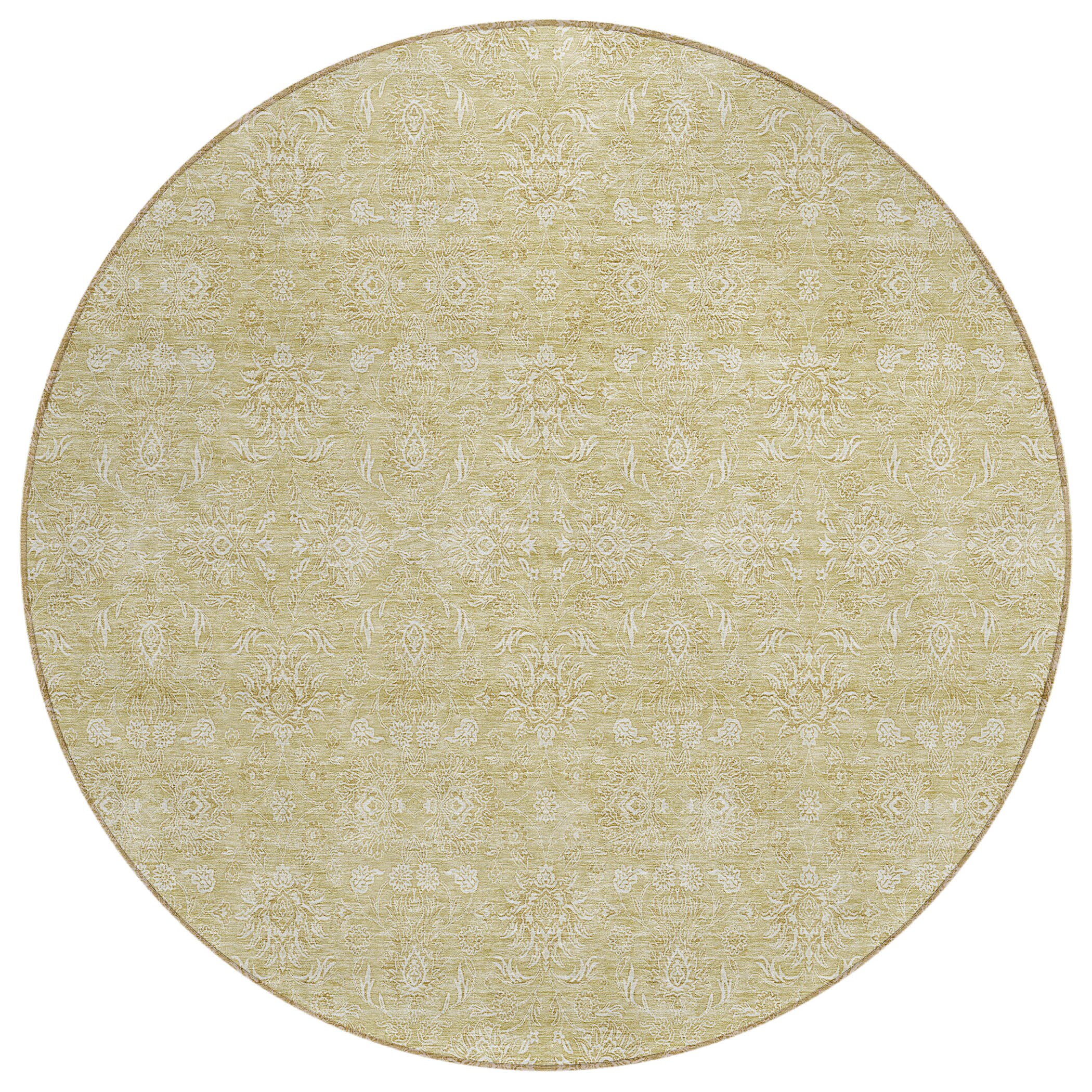 Addison Rugs ACN703BG8RO Chantille ACN703BG 8 x 8 (ft) Polyester Beige Round Indoor/Outdoor Geometric Machine washable Area rug
