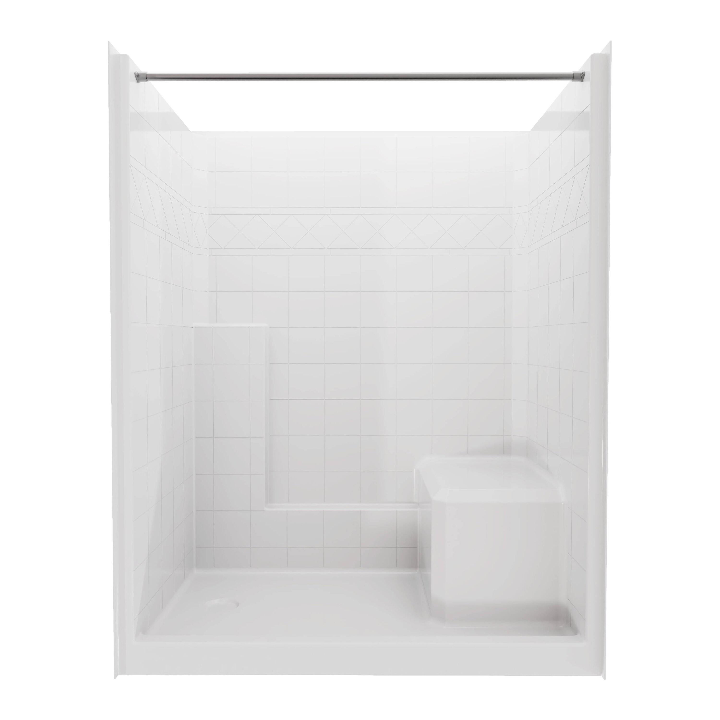 Laurel Mountain LM6036SH1S1PBRWHT Alcove-Shower-Kit - View #2