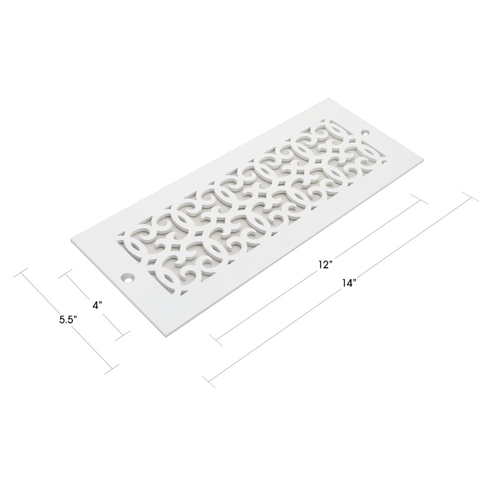 Reggio Register 4-in x 12-in Steel White Floor Register in the Floor ...