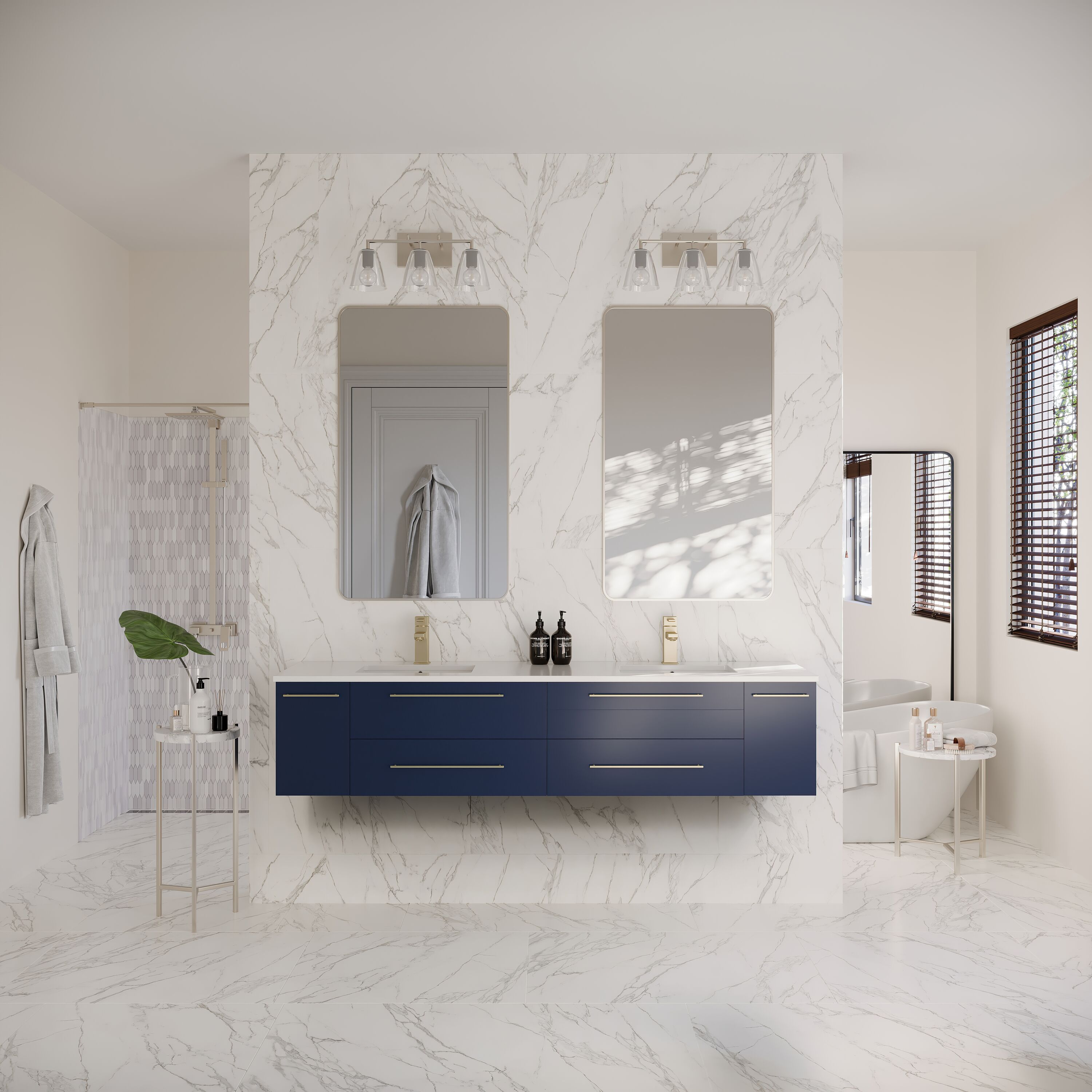 Fresca FCB6172RBL-UNS-DCWHU Bath-Vanity-Combo - View #5