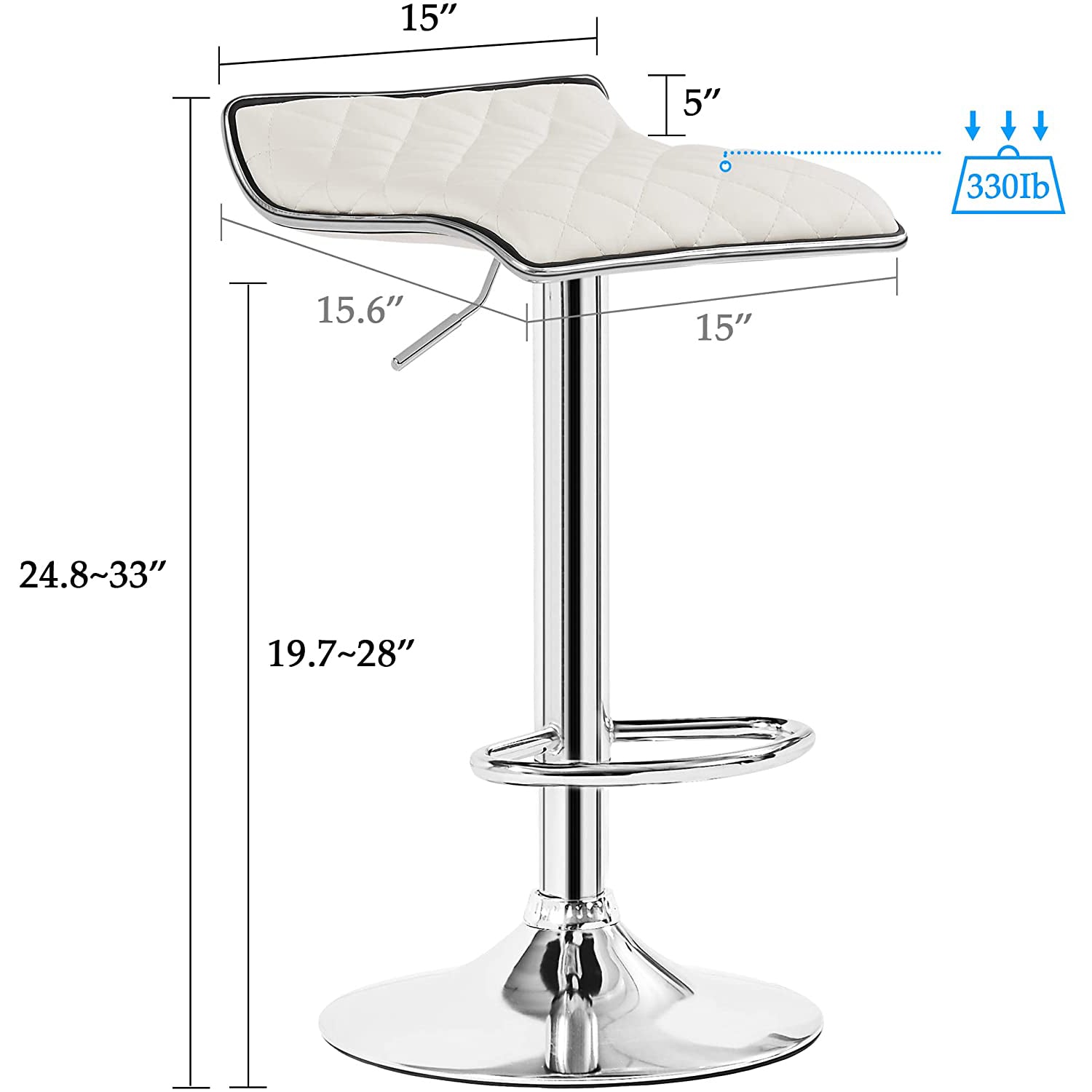 Vecelo LOE-C10-WHT stools - View #3