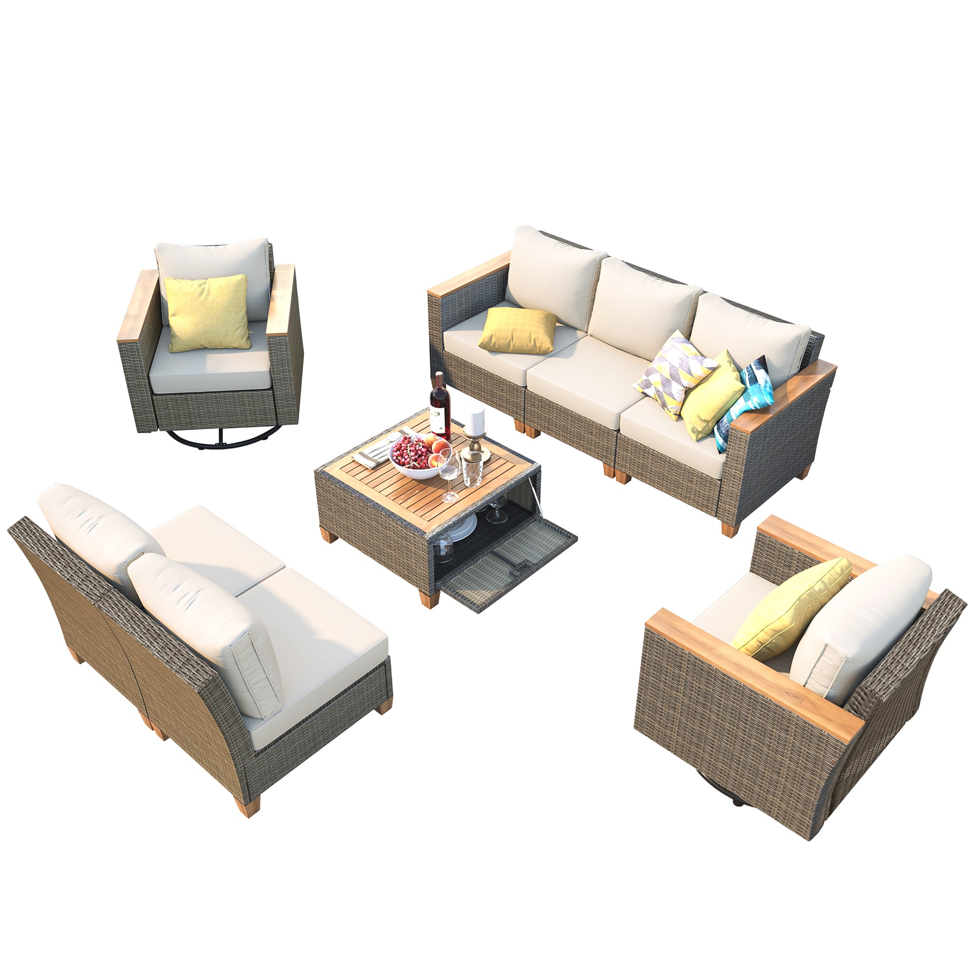 SINOFURN SYB260079BG Patio-Sofas-Daybeds - View #10