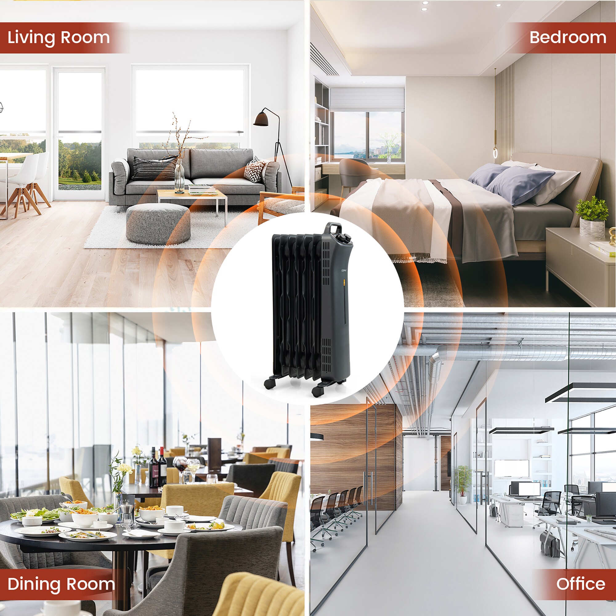 Goplus EP25436US-BK Portable-Electric-Heat - View #7