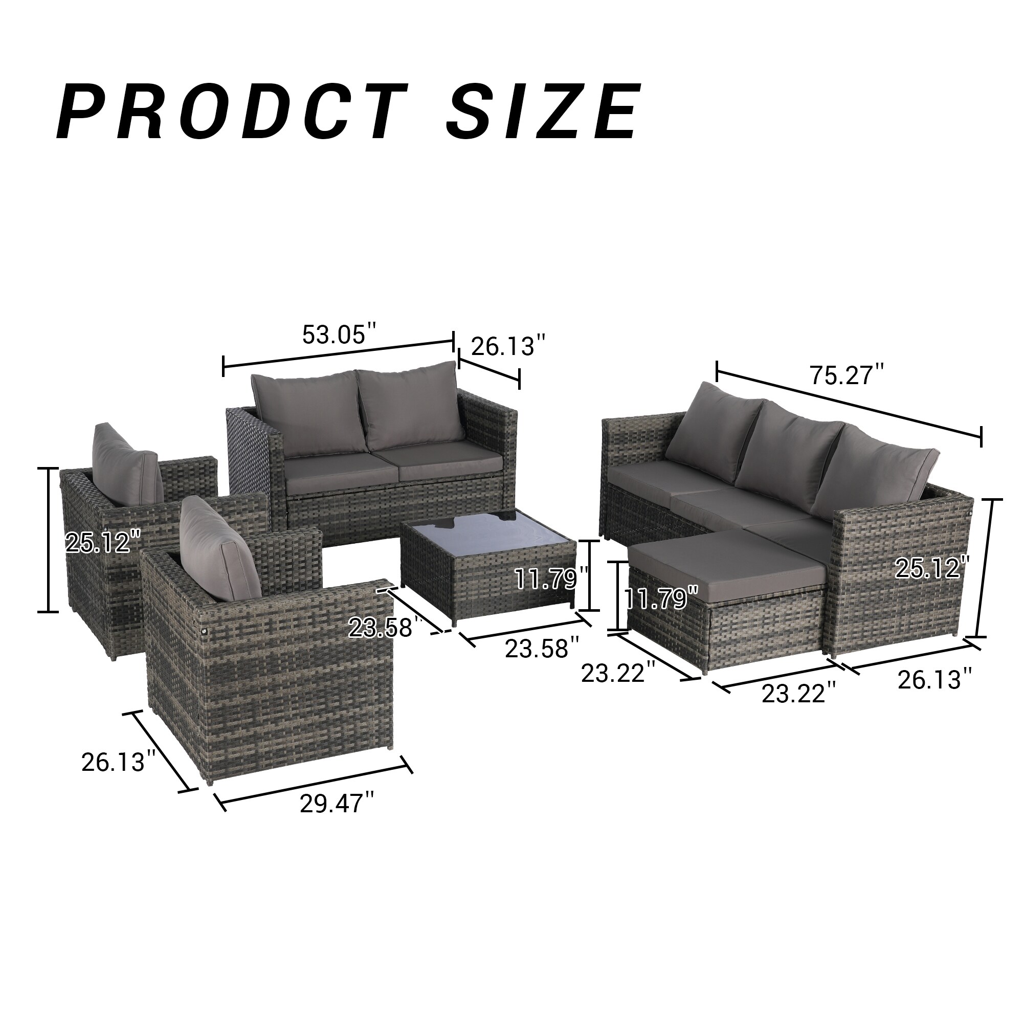 SINOFURN SYB670022BY Patio-Conversation-Sets - View #10