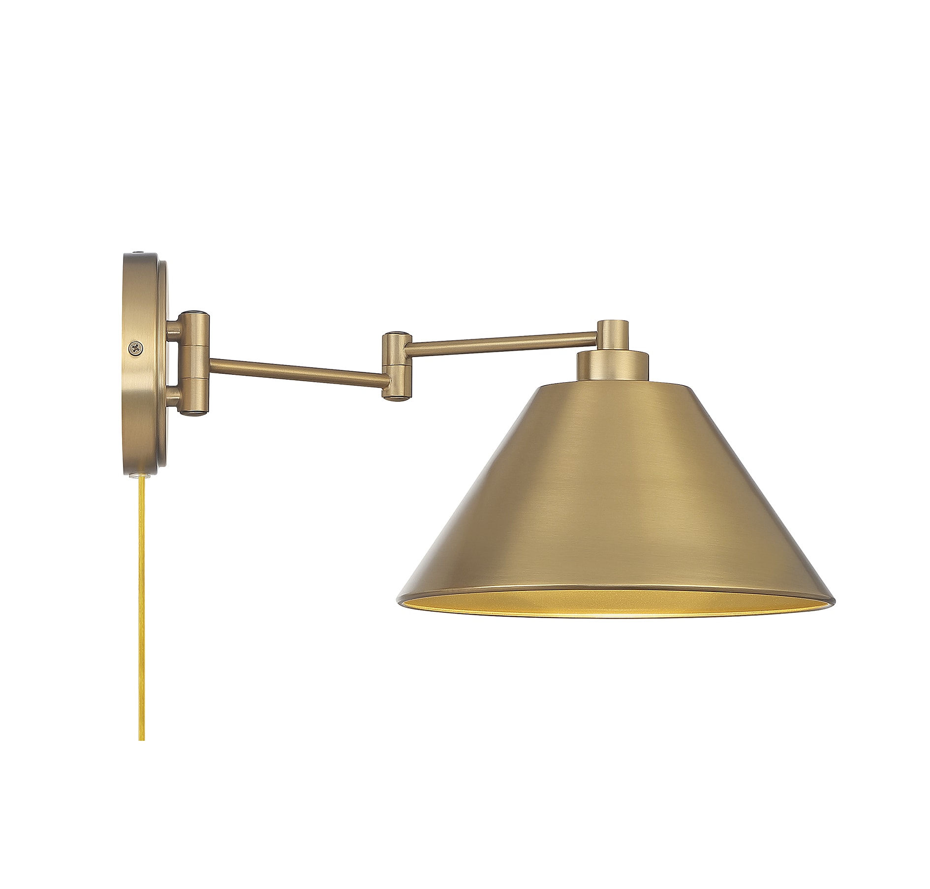 Nicholas Adjustable Arm Black and Gold Brass Wall Sconce