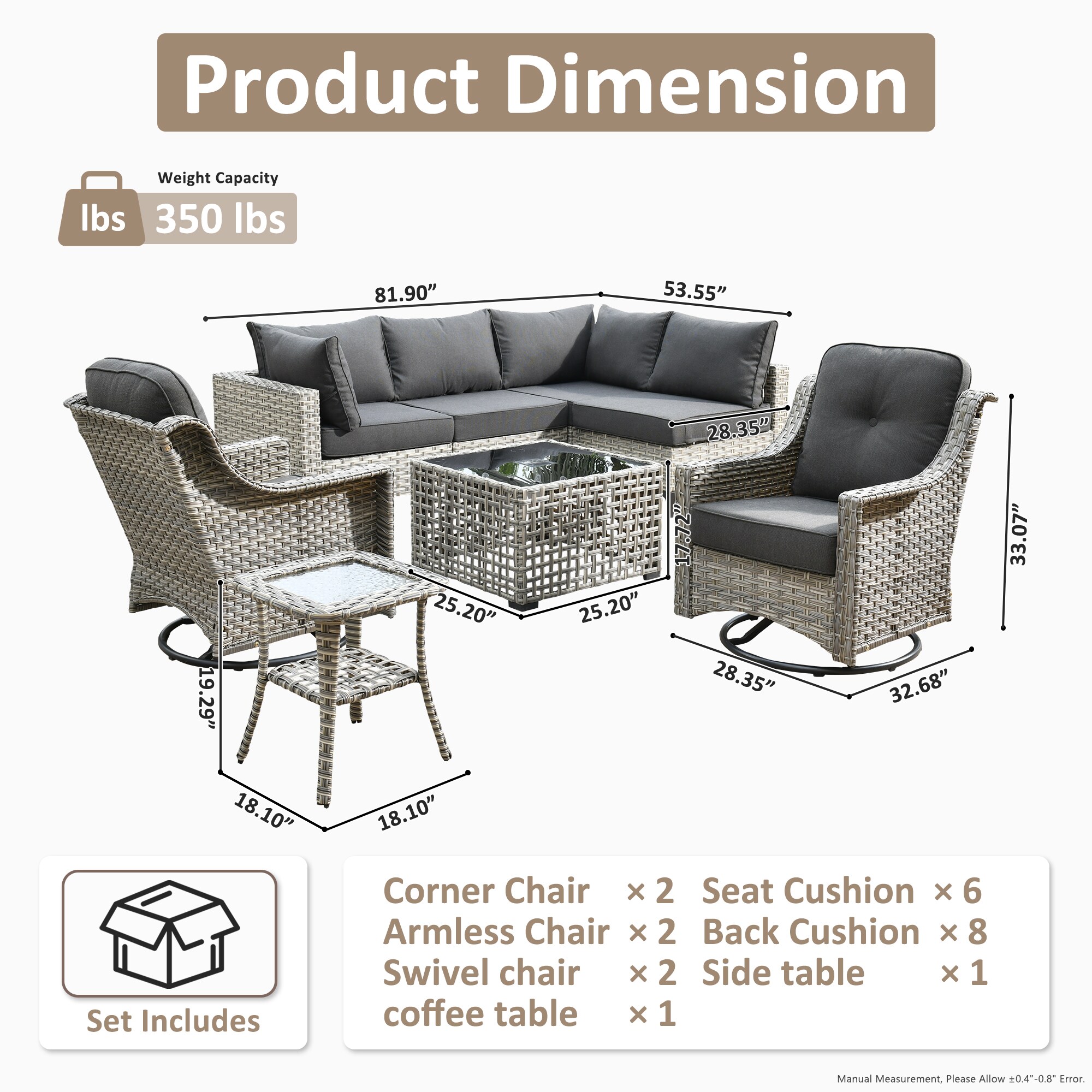 Ovios SK108YP Patio-Conversation-Sets - View #7