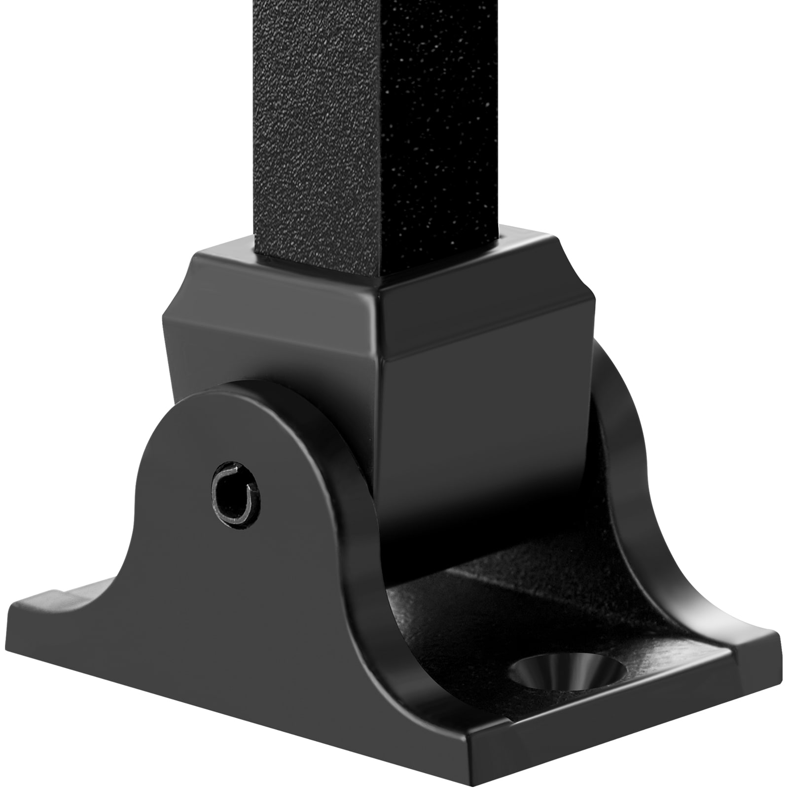 Mecale 50-Pack Aluminum Baluster Shoes Adjustable Slant Base for 1/2-in Square Balusters Black