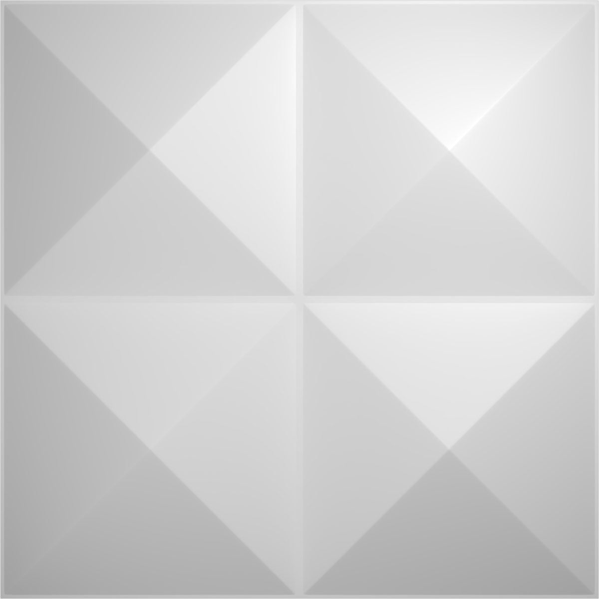Ekena Millwork WP12X12TIWH-CASE-20 11-7/8-in x 11-7/8-in Embossed Paintable/Stainable White PVC Abstract Wall Panel ( 20 -Pack, Covers 19.59-sq ft )