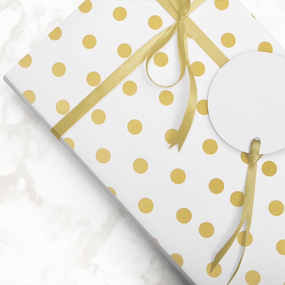 Homeral Gift Wrapping Paper 6 Sheets-27.6 x 19.7 inches Recyclable with  Gold Foil Polka Dots,Stars,Strips,Geometric Patterns for  Birthday,Wedding,Baby